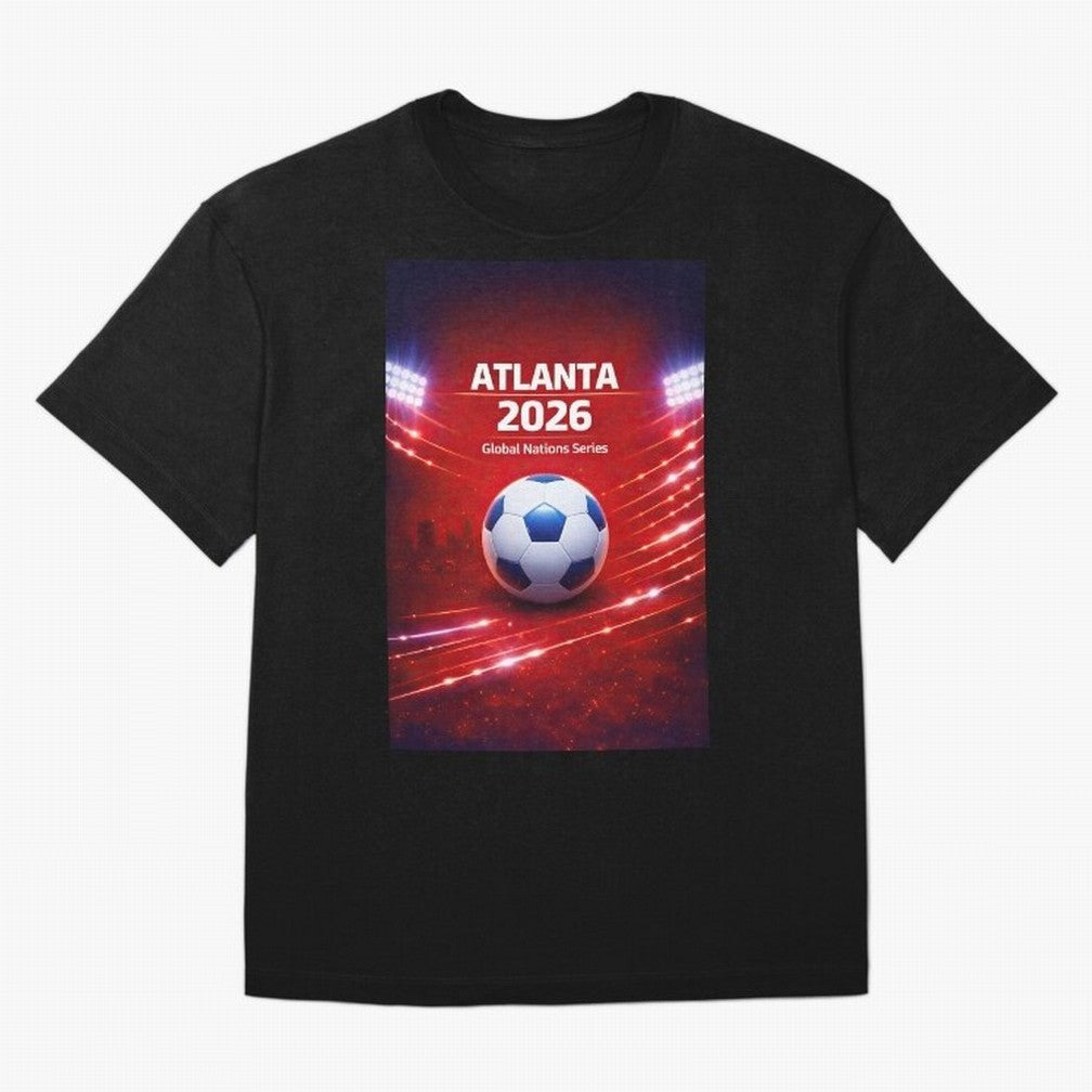 Atlanta Global Nations Series 2026 - Soccer aka Football Classic T-Shirt Relive the Noise and Pride of the FIFA World Cup 2026 Journey through CR7 Highlights, Argentina and Brazil Pride, Sports Nostalgia, International Competition, Famous Players