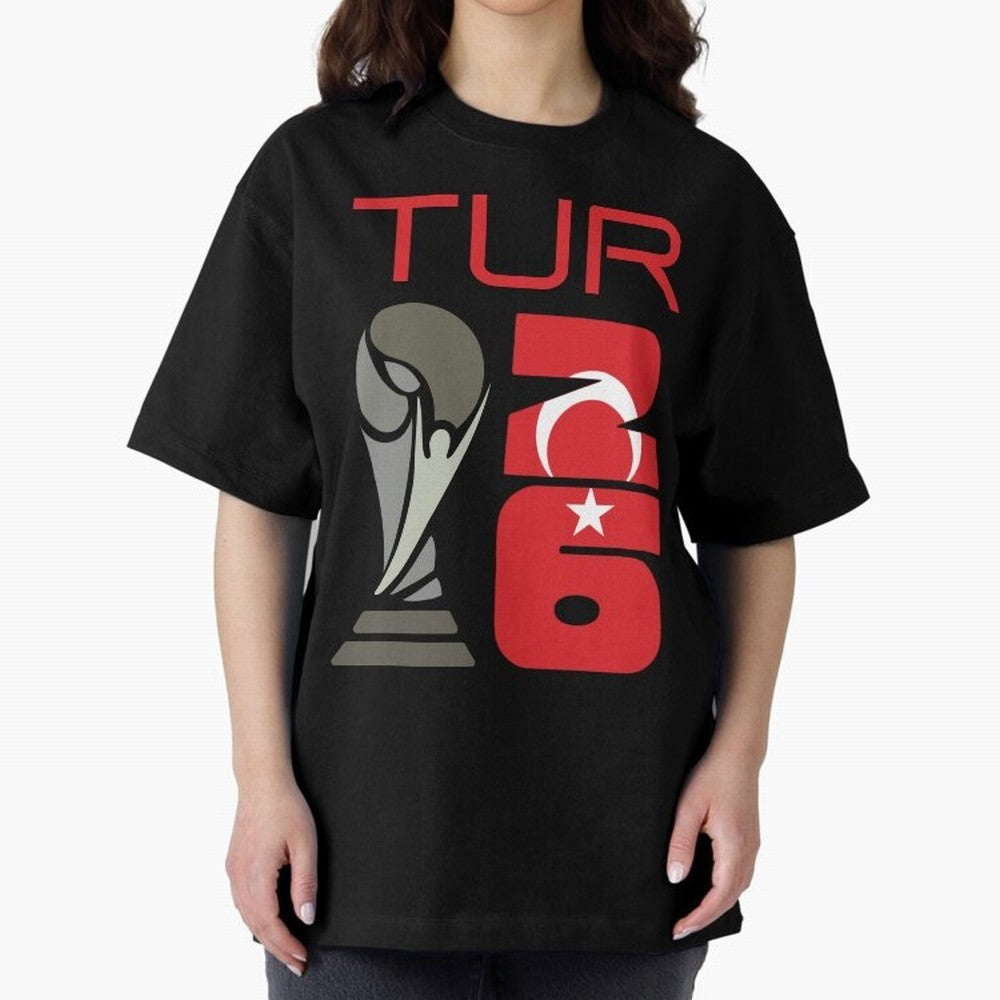 Turkey 2026 Soccer World Cup Trophy Turkish Flag Design Classic T-Shirt Carry National Pride through FIFA World Cup 2026 for Fans of Cristiano Ronaldo, Haaland and CR7 and Argentina and Brazil, Bringing Football History, Final Match Energy, Crowd