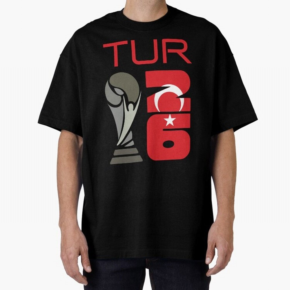 Turkey 2026 Soccer World Cup Trophy Turkish Flag Design Classic T-Shirt Carry National Pride through FIFA World Cup 2026 for Fans of Cristiano Ronaldo, Haaland and CR7 and Argentina and Brazil, Bringing Football History, Final Match Energy, Crowd