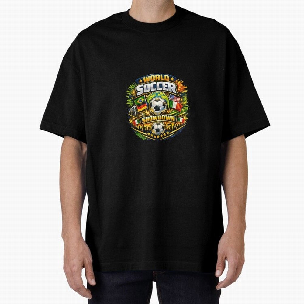World Soccer Showdown Global Flags @ Fan Edition Classic T-Shirt Celebrate Golden Goal Energy in FIFA World Cup 2026 USA Canada Mexico for Fans of Messi, CR7 and Mbappe and Spain, Bringing Supporter Pride, Iconic Celebrations, Legendary Names and