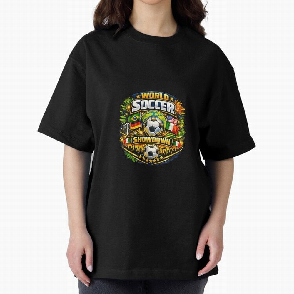 World Soccer Showdown Global Flags @ Fan Edition Classic T-Shirt Celebrate Golden Goal Energy in FIFA World Cup 2026 USA Canada Mexico for Fans of Messi, CR7 and Mbappe and Spain, Bringing Supporter Pride, Iconic Celebrations, Legendary Names and