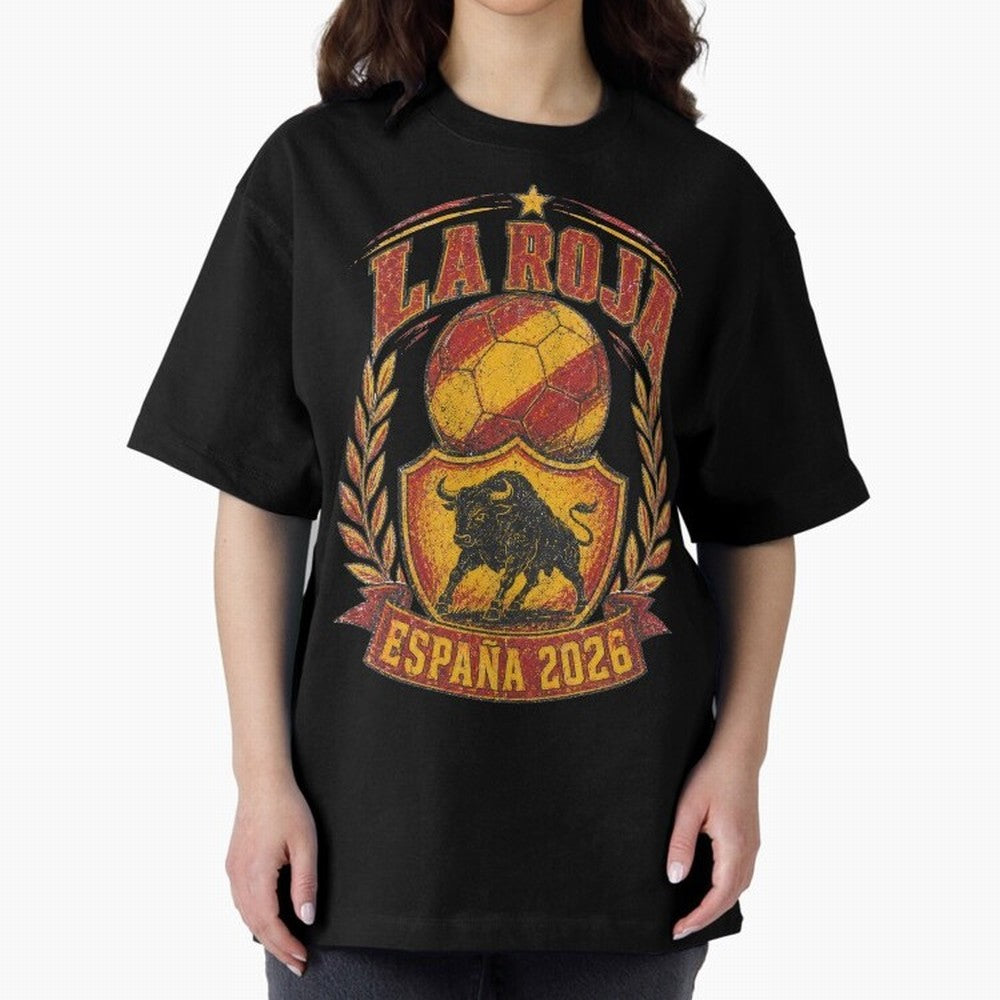 La Roja Espa?a 2026 World Cup Soccer T-Shirt Classic T-Shirt Bring Home FIFA World Cup 2026 Group Stage for Fans of Neymar, Haaland and Cristiano Ronaldo and Argentina and Brazil, Bringing Global Supporter Spirit, Legendary Goals, National Colors