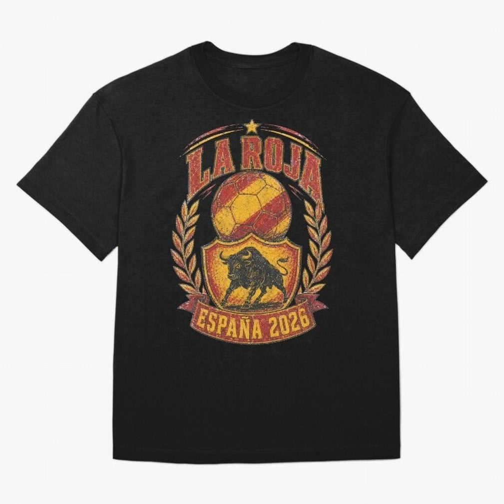 La Roja Espa?a 2026 World Cup Soccer T-Shirt Classic T-Shirt Bring Home FIFA World Cup 2026 Group Stage for Fans of Neymar, Haaland and Cristiano Ronaldo and Argentina and Brazil, Bringing Global Supporter Spirit, Legendary Goals, National Colors