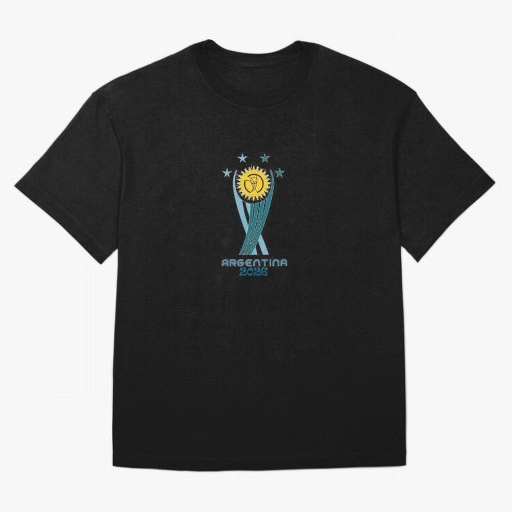 Argentina 2026 Football World Cup Emblem T-Shirt Classic T-Shirt Show Support during Global Football Passion for FIFA World Cup 2026 Group Stage, Driven by Messi, Neymar and Mbappe, Spain, Global Supporter Spirit, Legendary Goals, National Colors