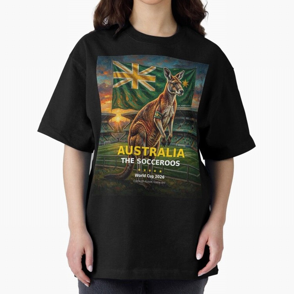Australia Socceroos - World Cup 2026 Soccer Fan Tee Classic T-Shirt Celebrate Football Dreams Across FIFA World Cup 2026 USA Canada Mexico Spirit, Inspired by Spain, Neymar, Sports Nostalgia, International Competition, Famous Players and