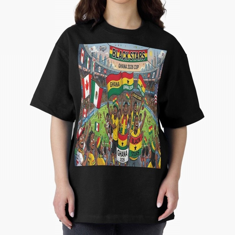 Ghana World Cup 2026 - Stadium Classic T-Shirt Bring Stadium Energy to FIFA World Cup 2026 Group Stage Spirit, Filled with Argentina, Neymar, Haaland and Cristiano Ronaldo, Sports Nostalgia, International Competition, Famous Players and