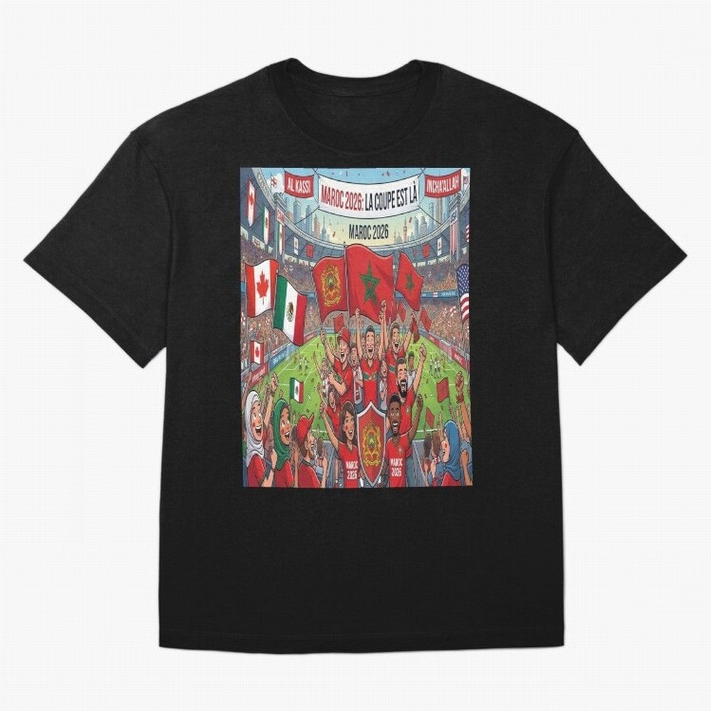 Morocco World Cup 2026 - Stadium Classic T-Shirt Turn Up for FIFA World Cup 2026 Group Stage Spirit, Centered on France and Portugal, Neymar, Tournament Hype, Historic Matchups, Family Viewing Parties and Global Sports Pride; Made for Collectors