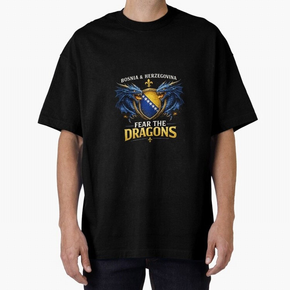 Fear the Dragons ¨C Bosnia Zmajevi Football Shirt | Bosnia & Herzegovina Fans Design Classic T-Shirt Bring a Vintage Feel to Global Football Passion for FIFA World Cup 2026 Group Stage, Featuring Mbappe and Neymar, Brazil, Fan Favorite Moments,