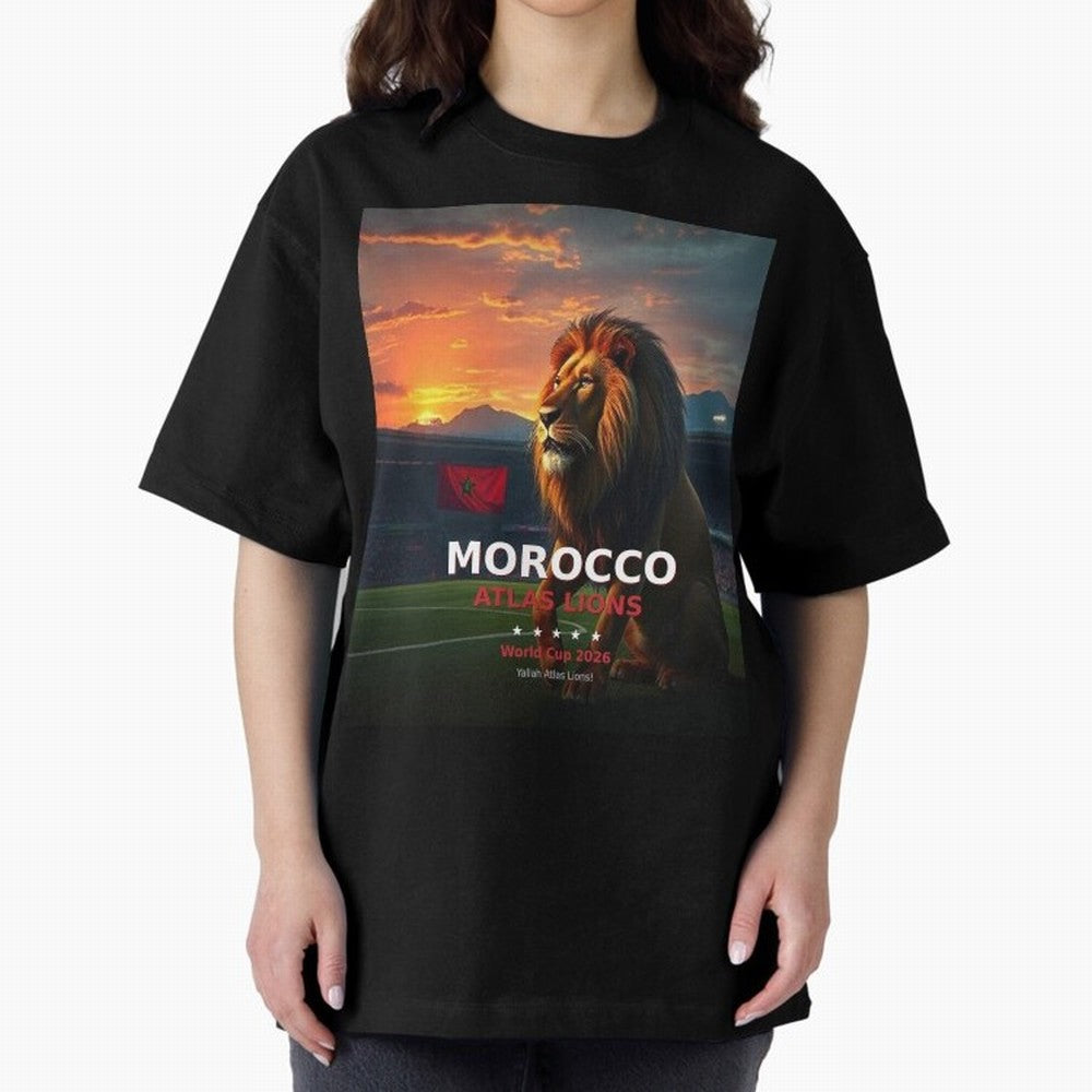 Morocco Atlas Lions - World Cup 2026 Soccer Fan Tee Classic T-Shirt Celebrate the FIFA World Cup 2026 USA Canada Mexico Journey through Messi, Neymar and Mbappe Highlights, Argentina, France and Brazil Pride, Fan Favorite Moments, National Team