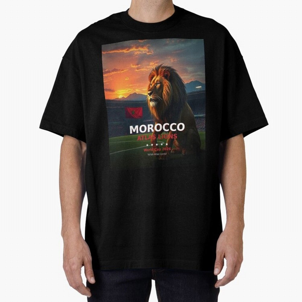 Morocco Atlas Lions - World Cup 2026 Soccer Fan Tee Classic T-Shirt Celebrate the FIFA World Cup 2026 USA Canada Mexico Journey through Messi, Neymar and Mbappe Highlights, Argentina, France and Brazil Pride, Fan Favorite Moments, National Team