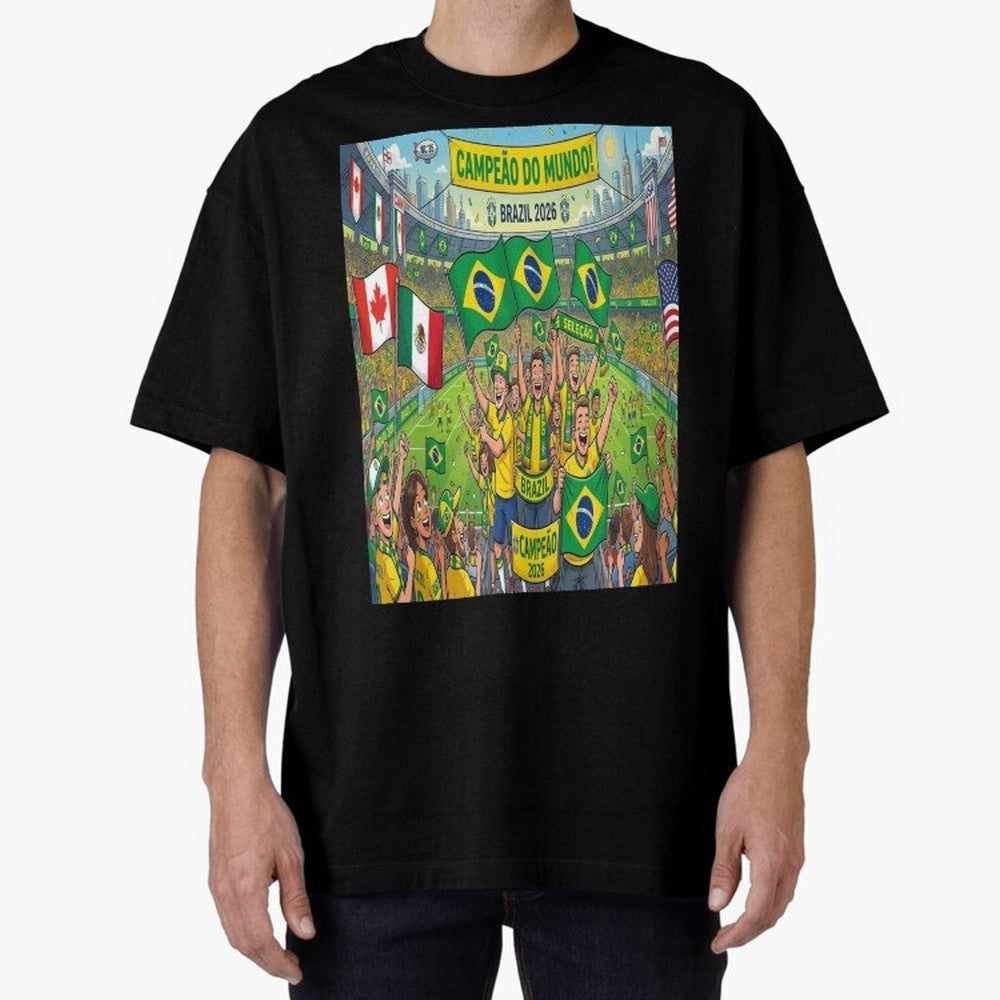 Brazil World Cup 2026 - Stadium Classic T-Shirt Bring Stadium Energy to Match Day Hype around FIFA World Cup 2026 USA Canada Mexico, Cristiano Ronaldo, Haaland and CR7, France and Portugal, Football Passion, Legendary Performances, Festival Vibes