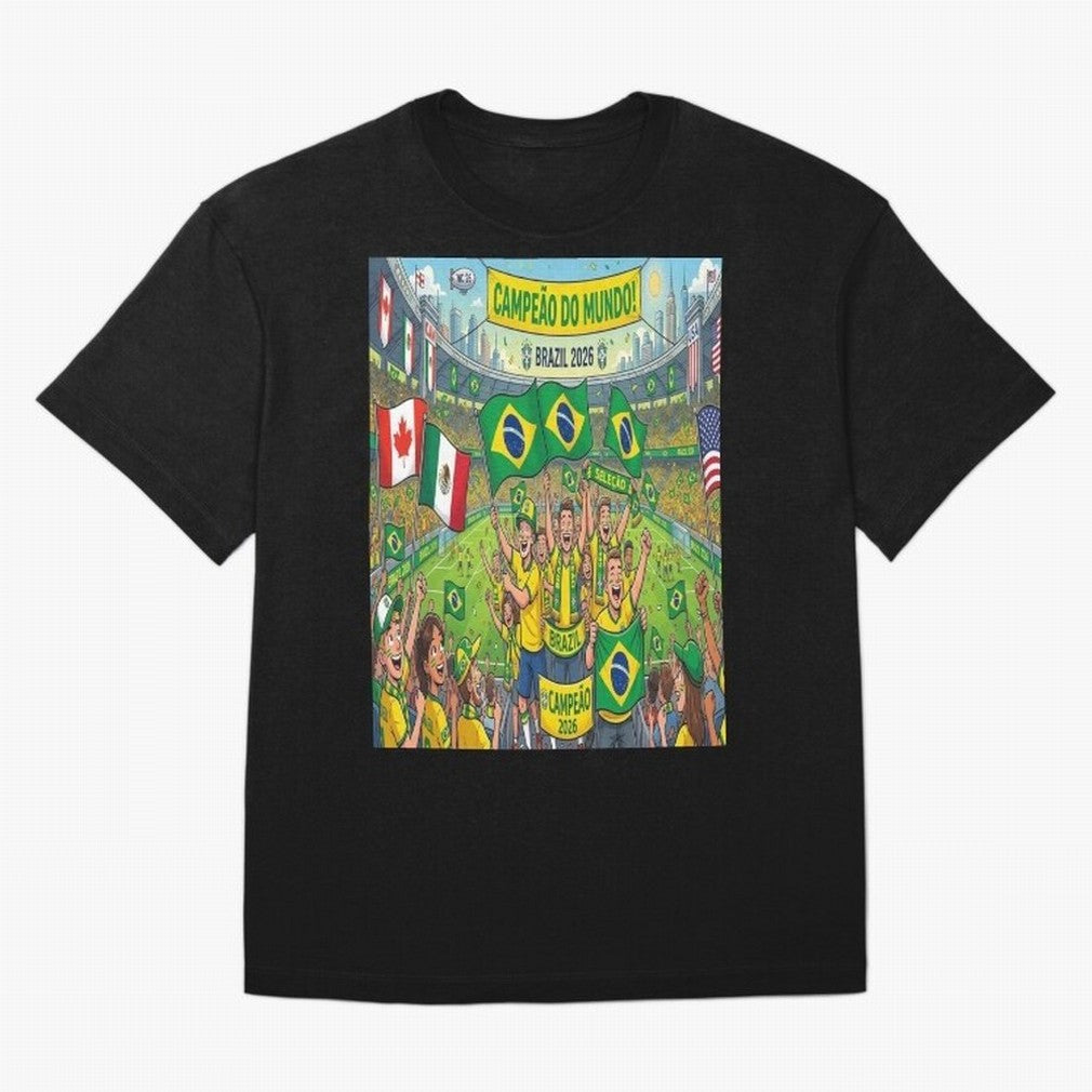 Brazil World Cup 2026 - Stadium Classic T-Shirt Bring Stadium Energy to Match Day Hype around FIFA World Cup 2026 USA Canada Mexico, Cristiano Ronaldo, Haaland and CR7, France and Portugal, Football Passion, Legendary Performances, Festival Vibes