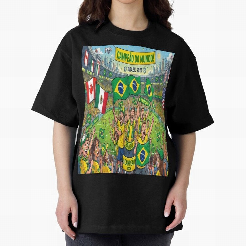Brazil World Cup 2026 - Stadium Classic T-Shirt Bring Stadium Energy to Match Day Hype around FIFA World Cup 2026 USA Canada Mexico, Cristiano Ronaldo, Haaland and CR7, France and Portugal, Football Passion, Legendary Performances, Festival Vibes