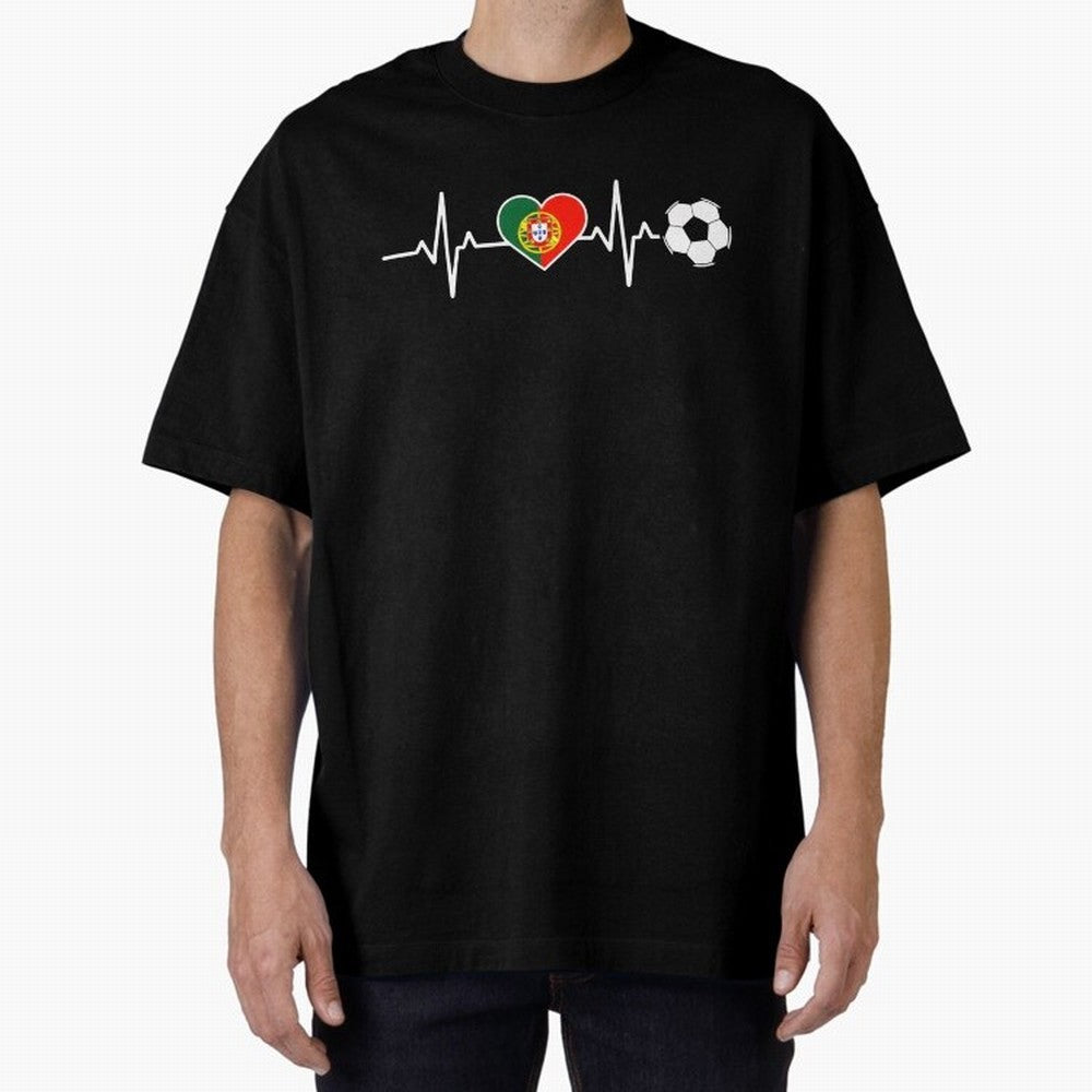 Portugal Football Heartbeat | Sele??o Das Quinas Soccer Fan Classic T-Shirt Wear the Spirit of Match Day Hype around FIFA World Cup 2026 Group Stage, Messi and Cristiano Ronaldo, England, France and Netherlands, Game Day Rituals, Football Legends,