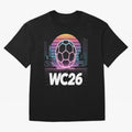 Retrofuturistic World Cup 2026 ¡ª Retro Sci-Fi Football Poster Classic T-Shirt Celebrate Supporters United by Match Day Hype around FIFA World Cup 2026 USA Canada Mexico, Mbappe and Neymar, Spain and Netherlands, Sports Nostalgia, International