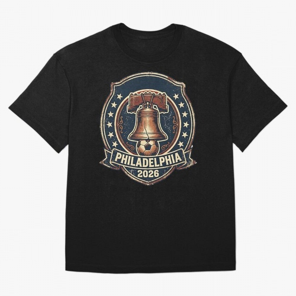 Philadelphia 2026 World Cup Host City Vintage Football Badge ¡ª Liberty Bell Soccer Crest Classic T-Shirt Honor Champions and Dreams in the FIFA World Cup 2026 USA Canada Mexico Journey through Cristiano Ronaldo Highlights, Netherlands Pride,