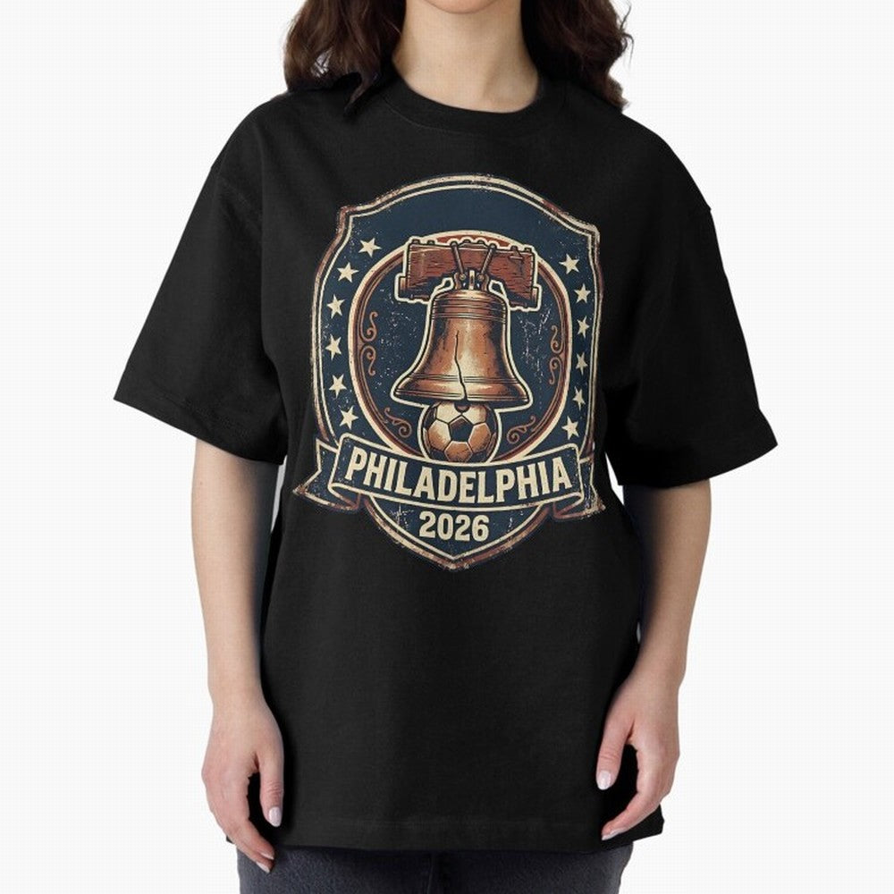 Philadelphia 2026 World Cup Host City Vintage Football Badge ¡ª Liberty Bell Soccer Crest Classic T-Shirt Honor Champions and Dreams in the FIFA World Cup 2026 USA Canada Mexico Journey through Cristiano Ronaldo Highlights, Netherlands Pride,