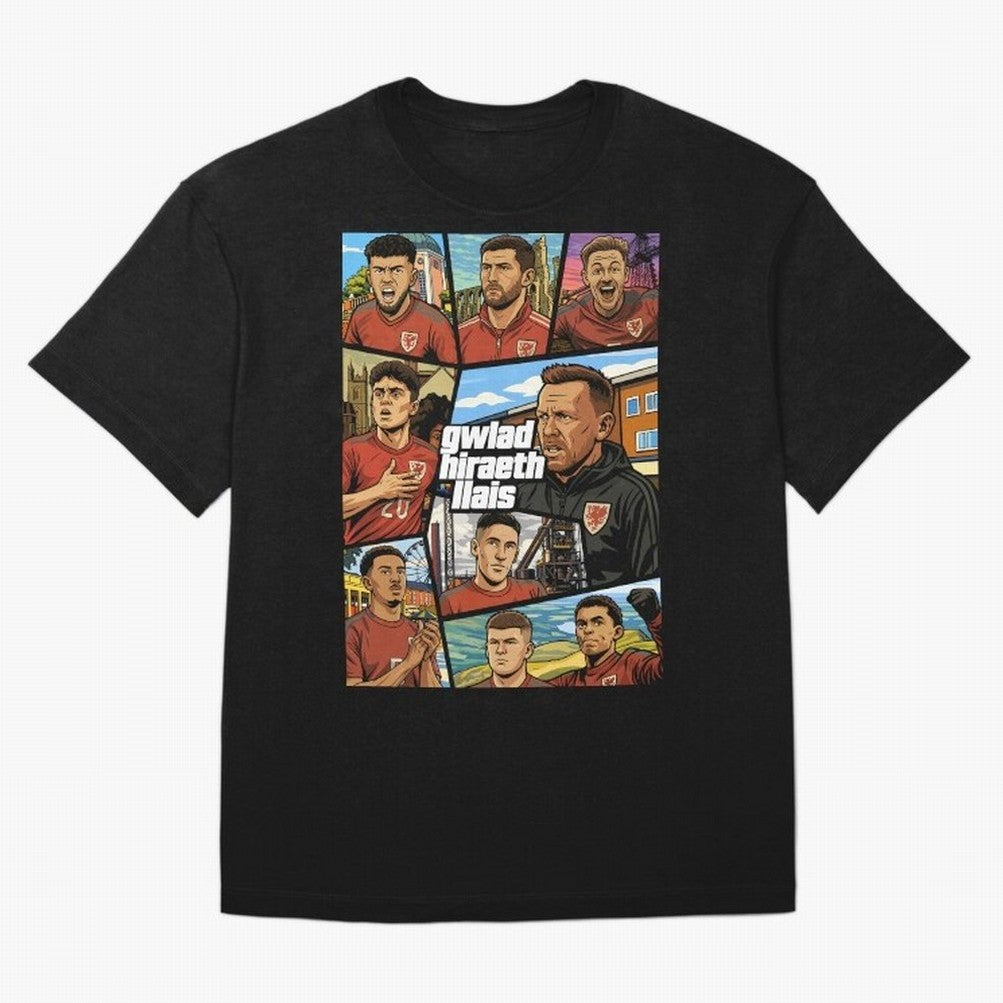 GTA Cymru Classic T-Shirt Follow the FIFA World Cup 2026 Group Stage Journey through Neymar, Haaland and Cristiano Ronaldo Highlights, Portugal Pride, Football History, Final Match Energy, Crowd Noise and Once in a Lifetime Moments; Great for Watch