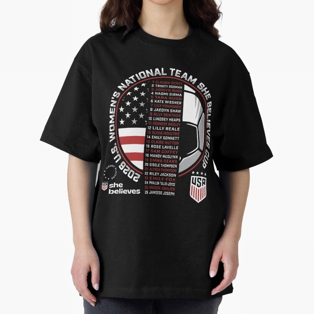 She Believes Cup Champions U.S. Women¡¯s National Soccer Team 2026 Classic T-Shirt Represent Fans Who Live for FIFA World Cup 2026 Group Stage Spirit, Featuring England and Germany, Messi, CR7 and Mbappe, Stadium Memories, Football Loyalty,