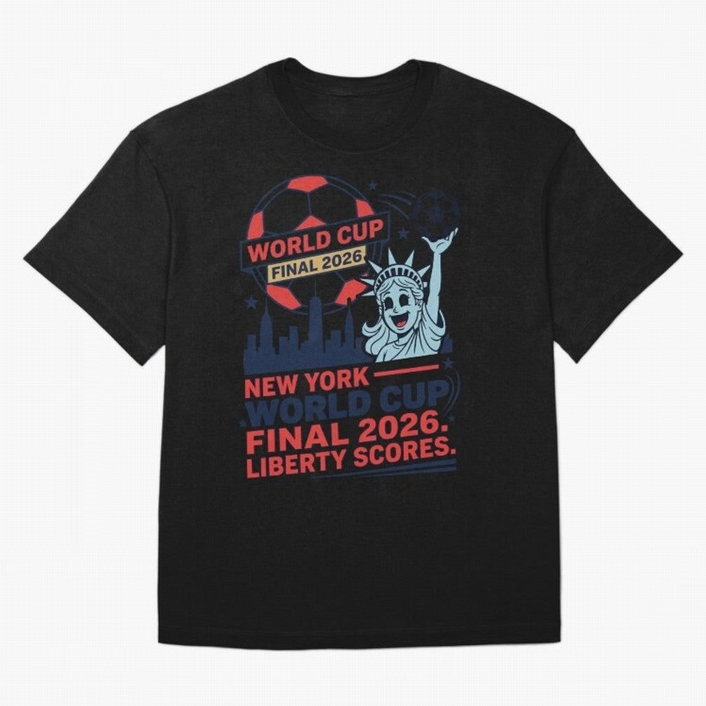 New York World Cup Final 2026 ¡ª Liberty Scores V1 Classic T-Shirt Bring Global Tournament Vibes to Global Football Passion for FIFA World Cup 2026, Made for Messi, Neymar and Mbappe, France and Portugal, Champion Mindset, Group Stage Buzz,