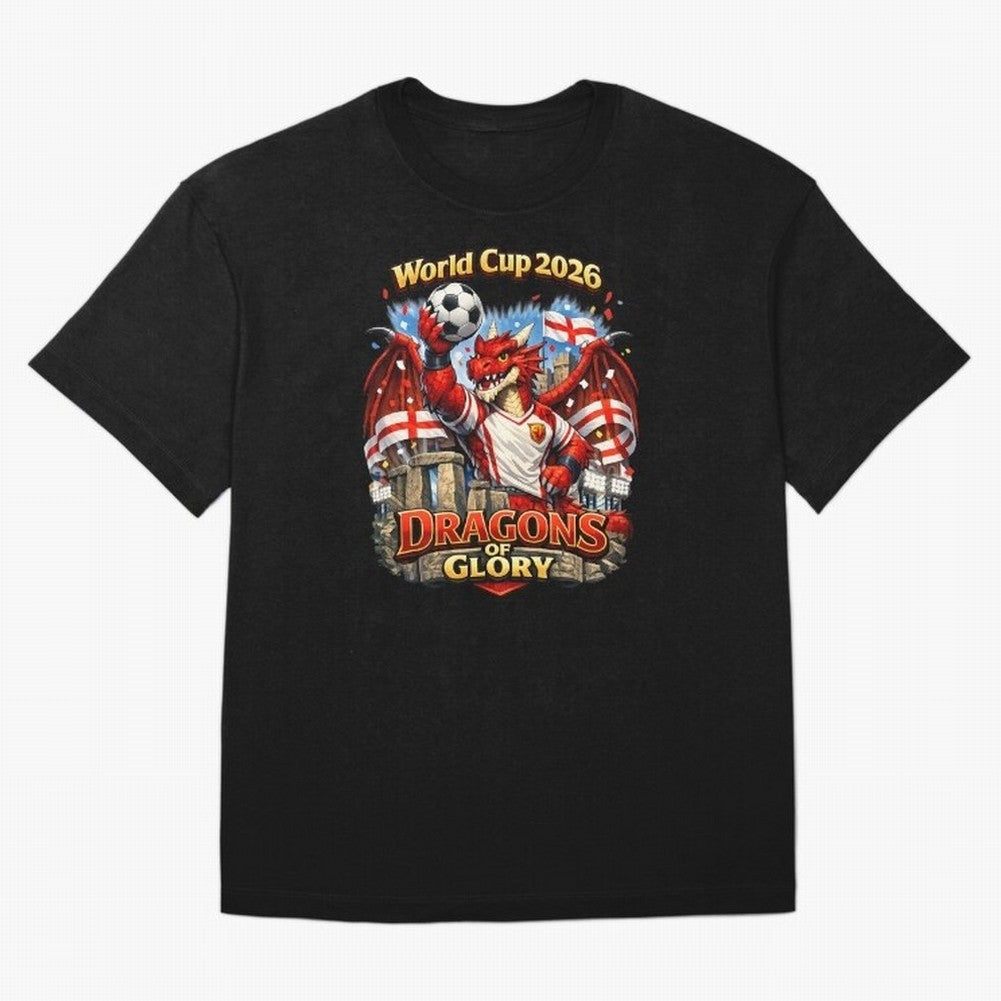 World Cup 2026 Dragons of Glory Classic T-Shirt Show Your Love for Global Football Passion for FIFA World Cup 2026, Driven by CR7 and Messi, England, Football Festival Excitement, Trophy Ambitions, Country Rivalries and Star Player Buzz; Great for