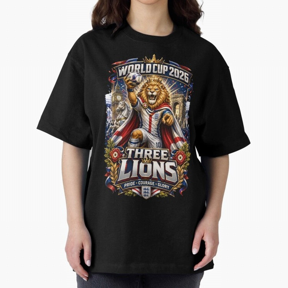 Three Lions World Cup 2026 Classic T-Shirt Fuel Match Day Hype around FIFA World Cup 2026 Group Stage, Neymar, Haaland and Cristiano Ronaldo, Argentina, France and Brazil, Champion Mindset, Group Stage Buzz, Knockout Tension and Passionate Fan