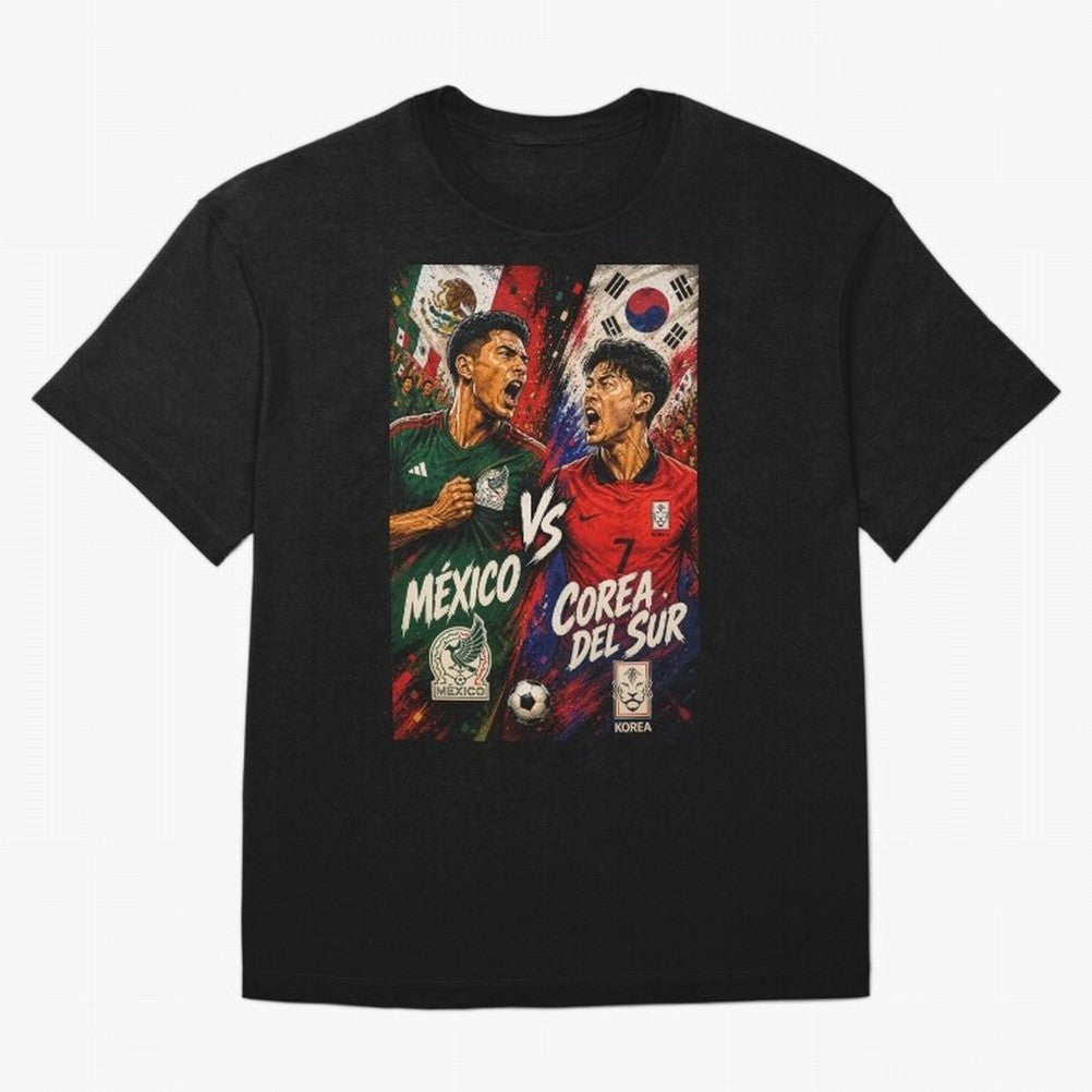 Mexico vs South Korea ¨C Group A FIFA World Cup 2026 | Comic Style Soccer Jersey Classic T-Shirt Celebrate Every Goal in FIFA World Cup 2026 USA Canada Mexico for Fans of Haaland and Mbappe and Argentina, France and Brazil, Bringing Tournament