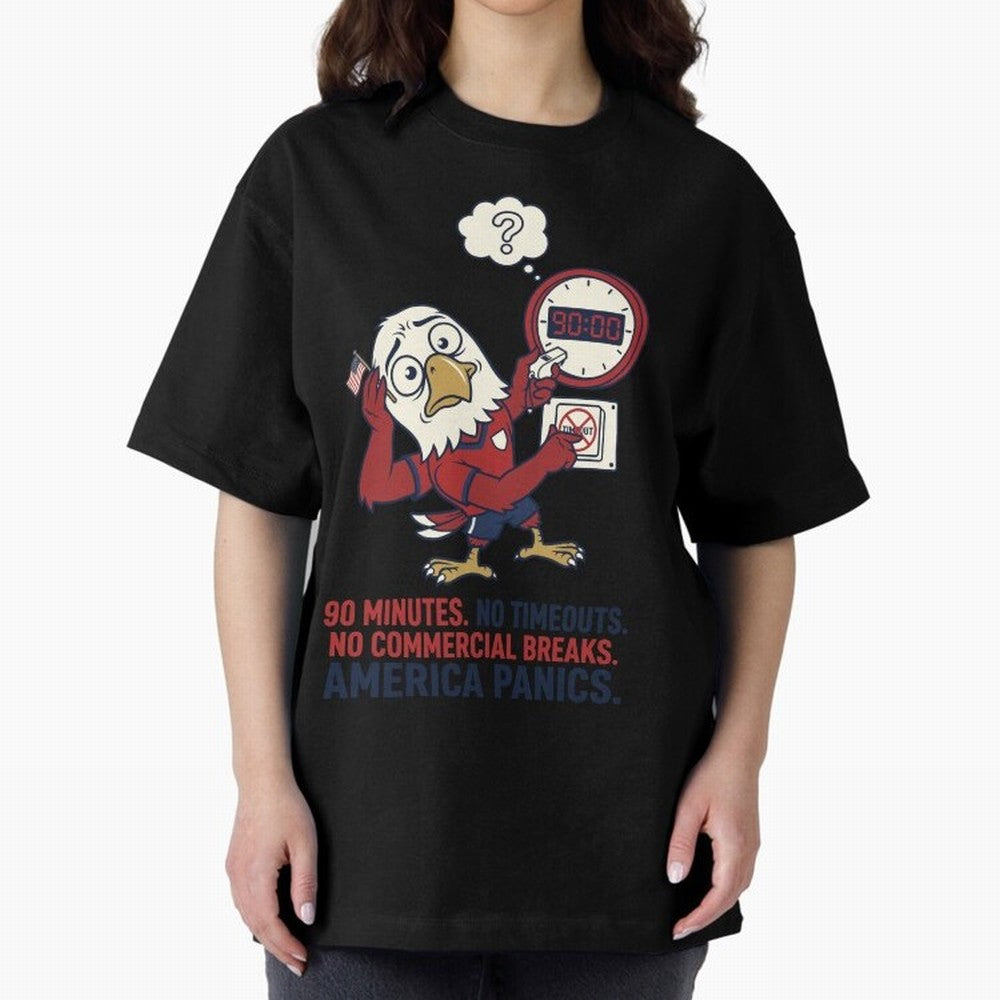 America Panics ¡ª No Timeouts No Commercials V1 Classic T-Shirt Unlock Match Day Hype around FIFA World Cup 2026 USA Canada Mexico, Mbappe and Neymar, France, Match Day Excitement, Supporter Culture, Golden Goals and Global Football Passion; Built