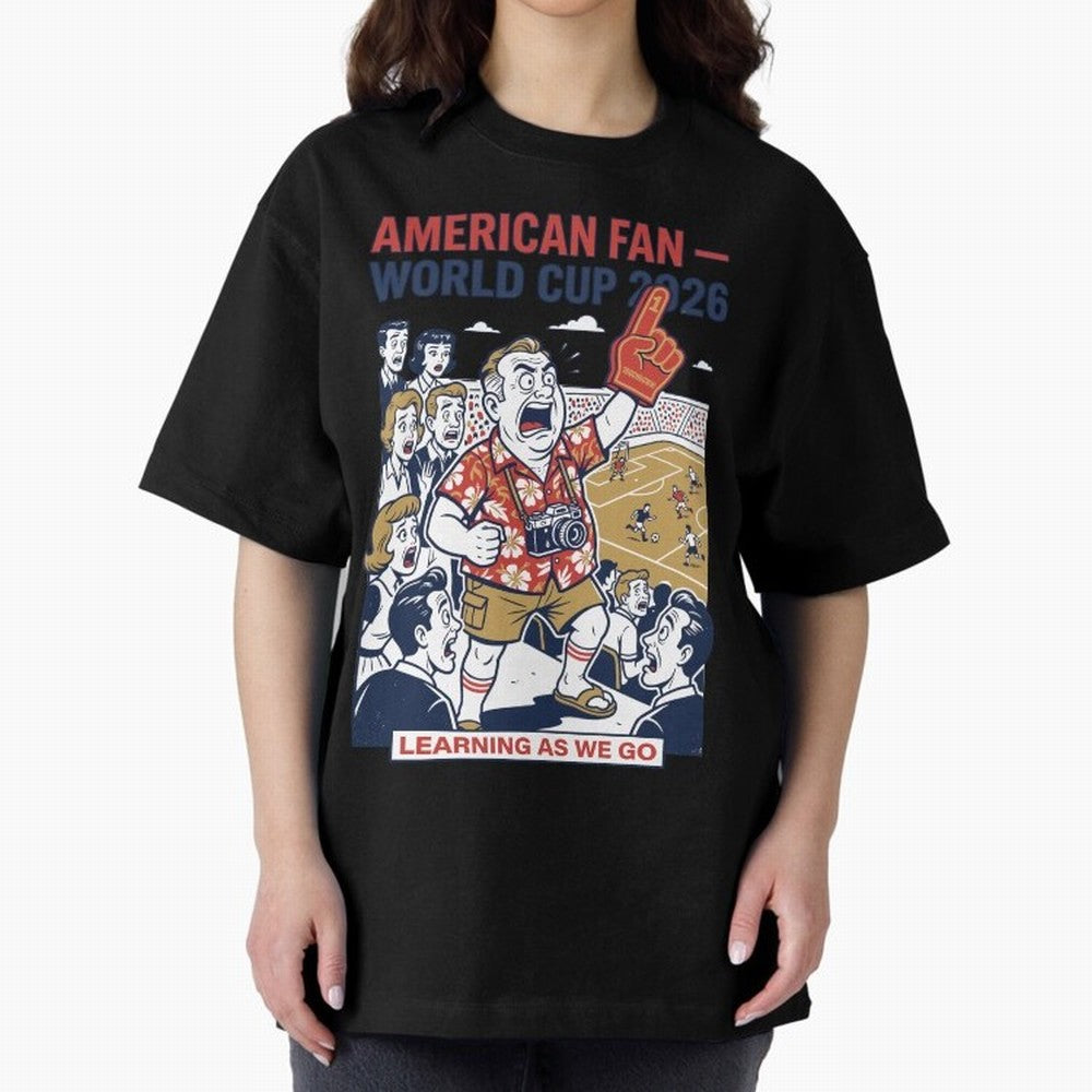 American Fan ¡ª World Cup 2026 ¡ª Learning as We Go V1 Classic T-Shirt Celebrate Classic Football Spirit in FIFA World Cup 2026 Group Stage Spirit, Featuring England, Haaland, Tournament Hype, Historic Matchups, Family Viewing Parties and Global