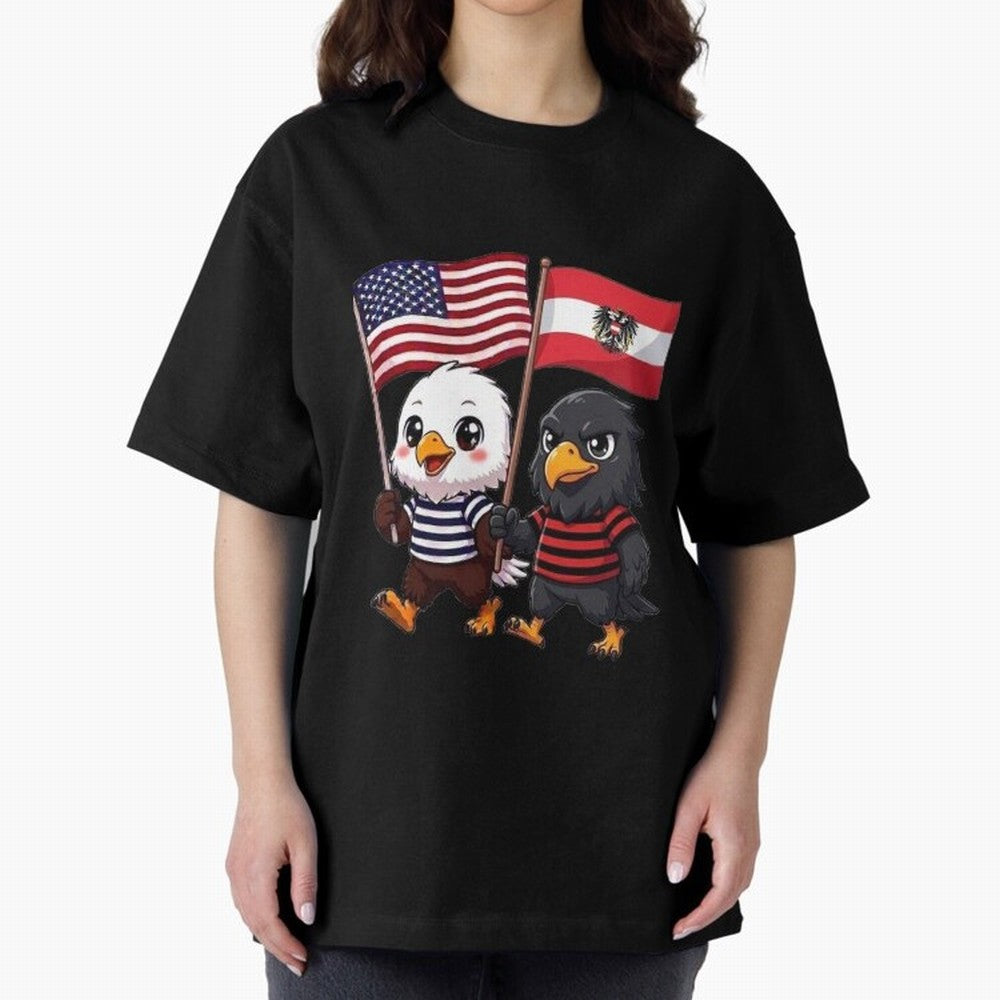 The American eagle and its friend, the Austrian eagle Classic T-Shirt Cheer through Every Moment of the FIFA World Cup 2026 Group Stage Journey through Cristiano Ronaldo, Haaland and CR7 Highlights, Portugal, Spain and Germany Pride, Sports