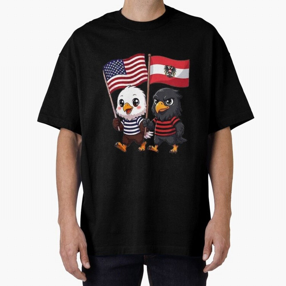 The American eagle and its friend, the Austrian eagle Classic T-Shirt Cheer through Every Moment of the FIFA World Cup 2026 Group Stage Journey through Cristiano Ronaldo, Haaland and CR7 Highlights, Portugal, Spain and Germany Pride, Sports