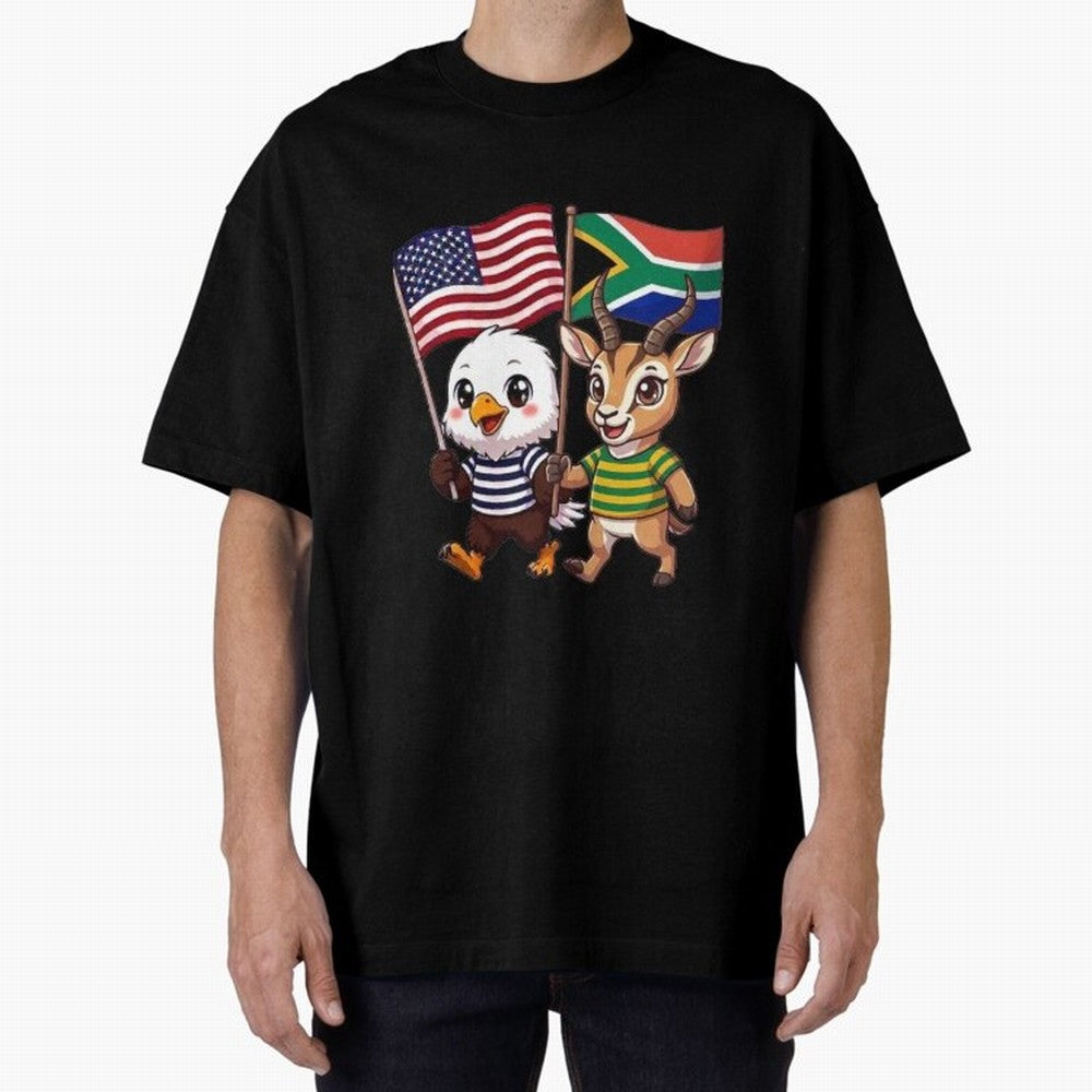 The American eagle and its friend, the South African springbok Classic T-Shirt Follow Every Goal of Match Day Hype around FIFA World Cup 2026, Cristiano Ronaldo, Haaland and CR7, Germany, Game Day Rituals, Football Legends, Country Pride and the
