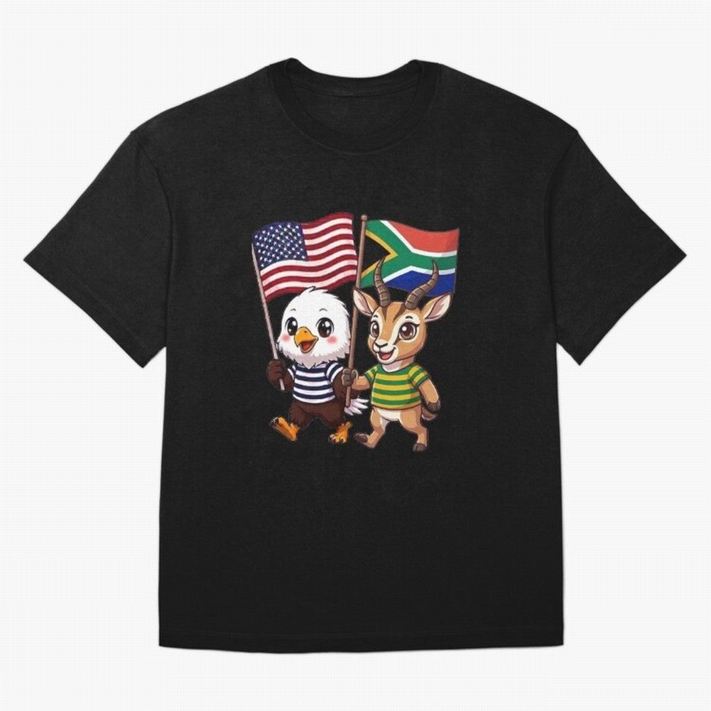 The American eagle and its friend, the South African springbok Classic T-Shirt Follow Every Goal of Match Day Hype around FIFA World Cup 2026, Cristiano Ronaldo, Haaland and CR7, Germany, Game Day Rituals, Football Legends, Country Pride and the