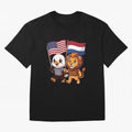 The American eagle and its friend the Dutch lion Classic T-Shirt Refresh FIFA World Cup 2026 Spirit, with Portugal, Messi, Game Day Rituals, Football Legends, Country Pride and the Road to the Final; Perfect for Fans, Collectors, Family Gatherings,
