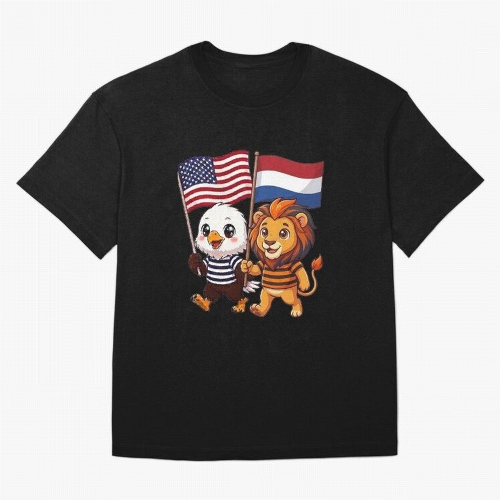 The American eagle and its friend the Dutch lion Classic T-Shirt Refresh FIFA World Cup 2026 Spirit, with Portugal, Messi, Game Day Rituals, Football Legends, Country Pride and the Road to the Final; Perfect for Fans, Collectors, Family Gatherings,