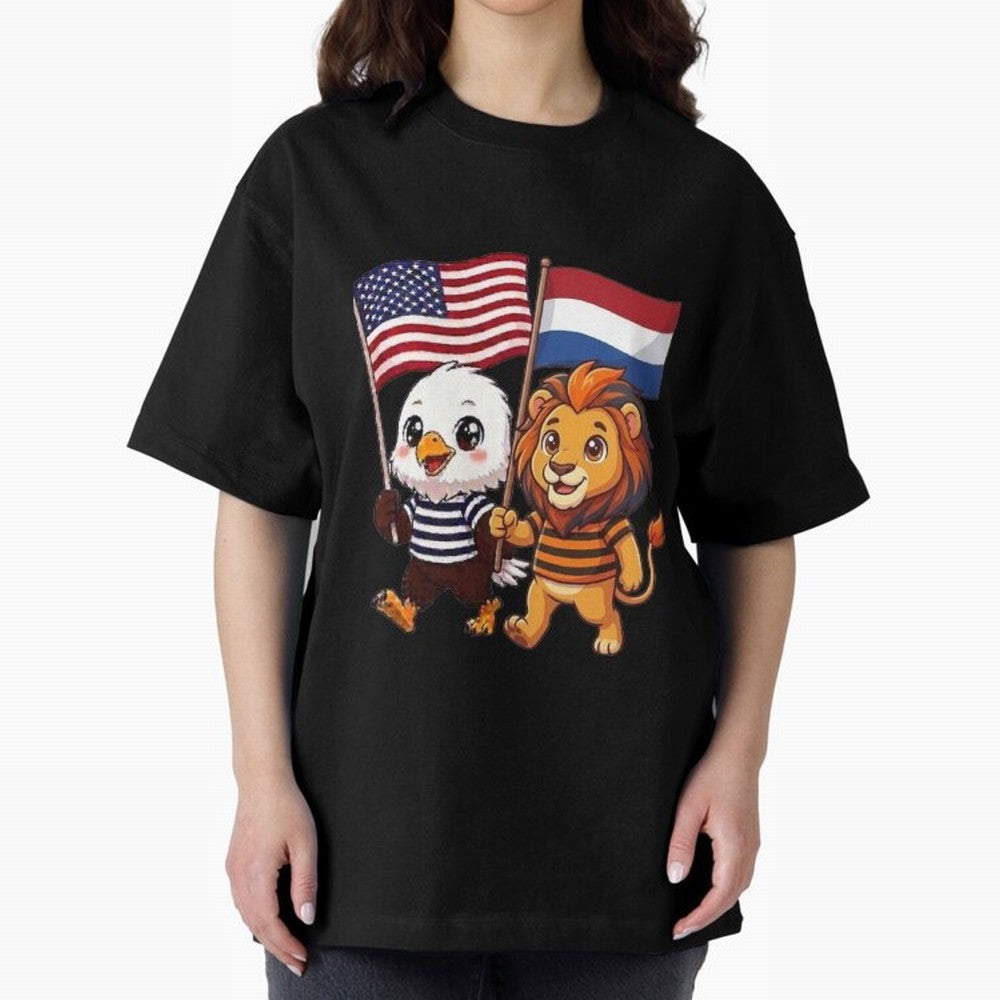The American eagle and its friend the Dutch lion Classic T-Shirt Refresh FIFA World Cup 2026 Spirit, with Portugal, Messi, Game Day Rituals, Football Legends, Country Pride and the Road to the Final; Perfect for Fans, Collectors, Family Gatherings,