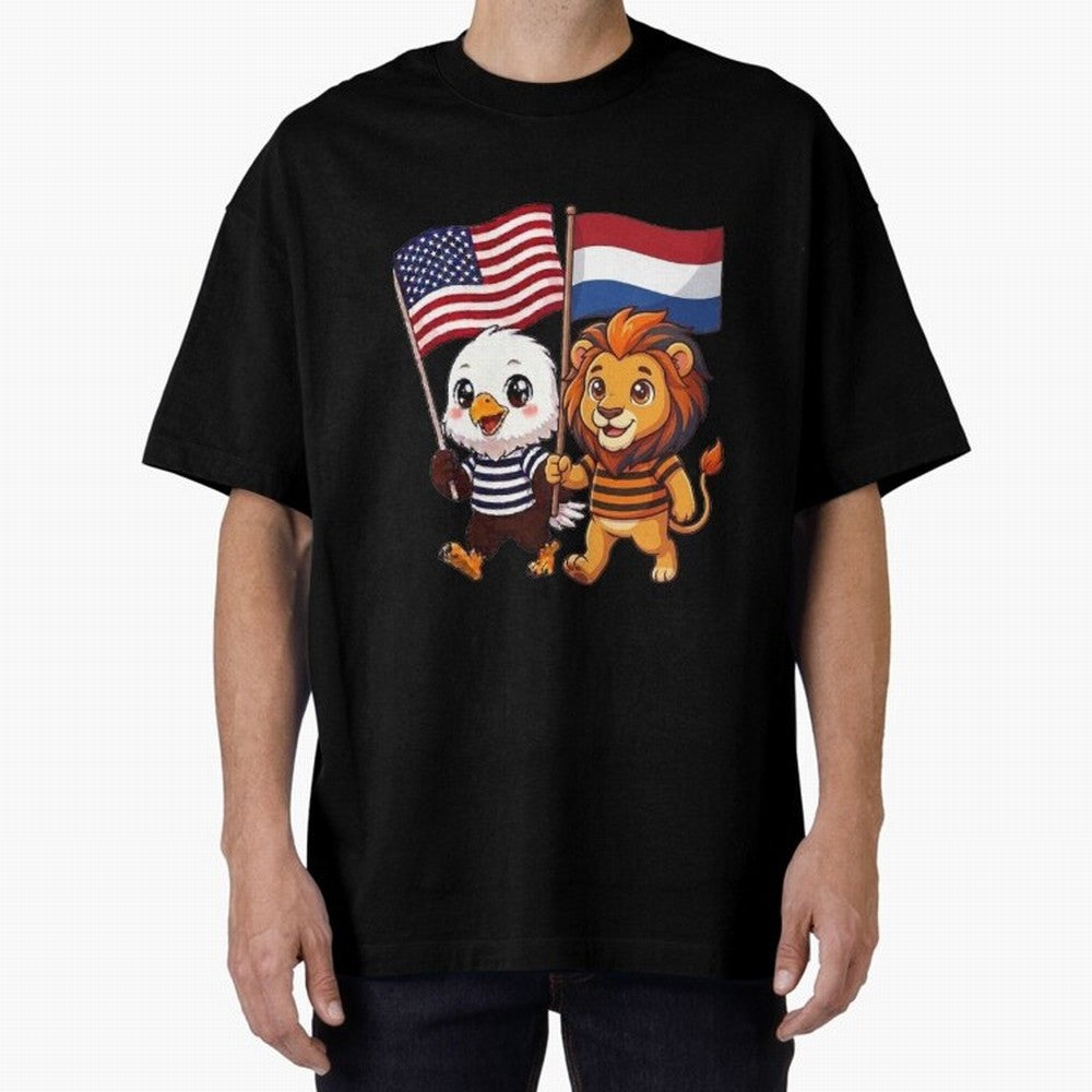 The American eagle and its friend the Dutch lion Classic T-Shirt Refresh FIFA World Cup 2026 Spirit, with Portugal, Messi, Game Day Rituals, Football Legends, Country Pride and the Road to the Final; Perfect for Fans, Collectors, Family Gatherings,