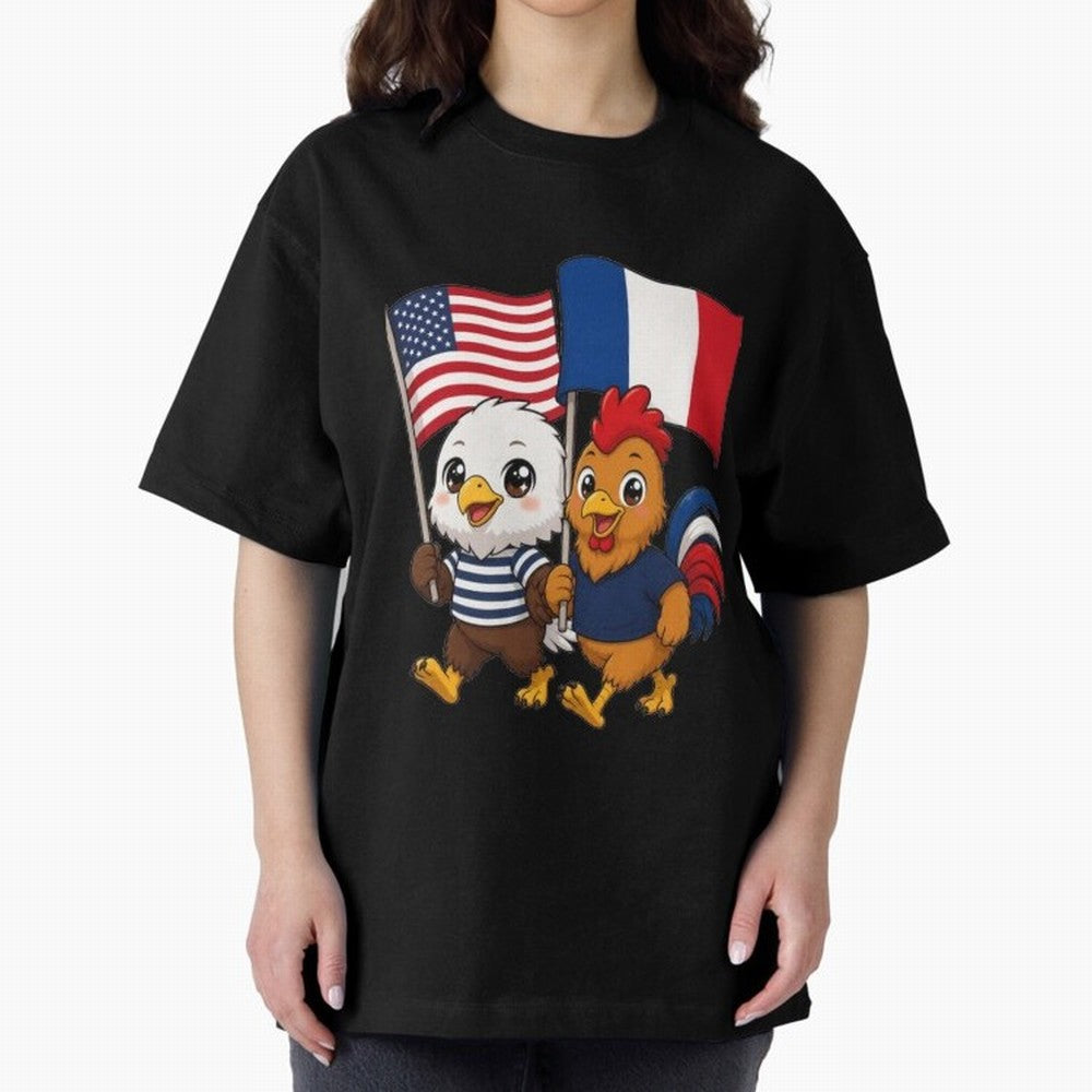 The American eagle and its friend, the French rooster Classic T-Shirt Celebrate Unforgettable Nights in the FIFA World Cup 2026 USA Canada Mexico Journey through CR7 Highlights, Brazil Pride, Global Supporter Spirit, Legendary Goals, National