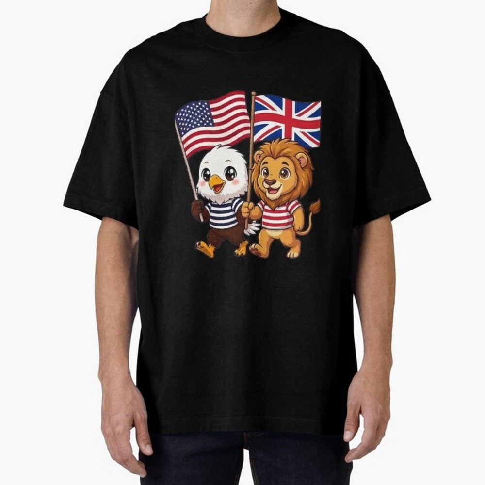 The American eagle and its brothers, the British lion Classic T-Shirt Celebrate the Stars of Global Football Passion for FIFA World Cup 2026, Filled with CR7 and Messi, England, France and Netherlands, Supporter Pride, Iconic Celebrations,