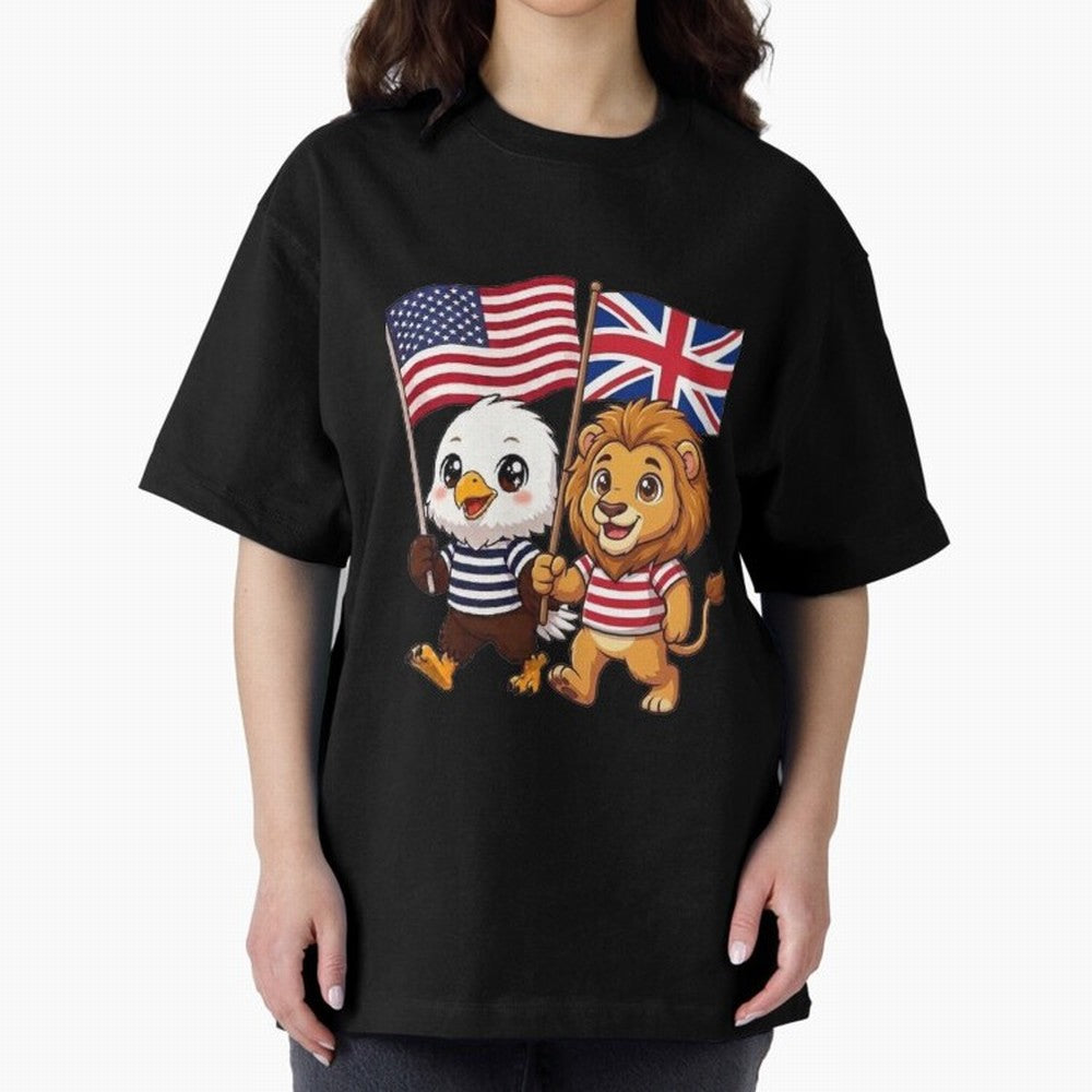 The American eagle and its brothers, the British lion Classic T-Shirt Celebrate the Stars of Global Football Passion for FIFA World Cup 2026, Filled with CR7 and Messi, England, France and Netherlands, Supporter Pride, Iconic Celebrations,
