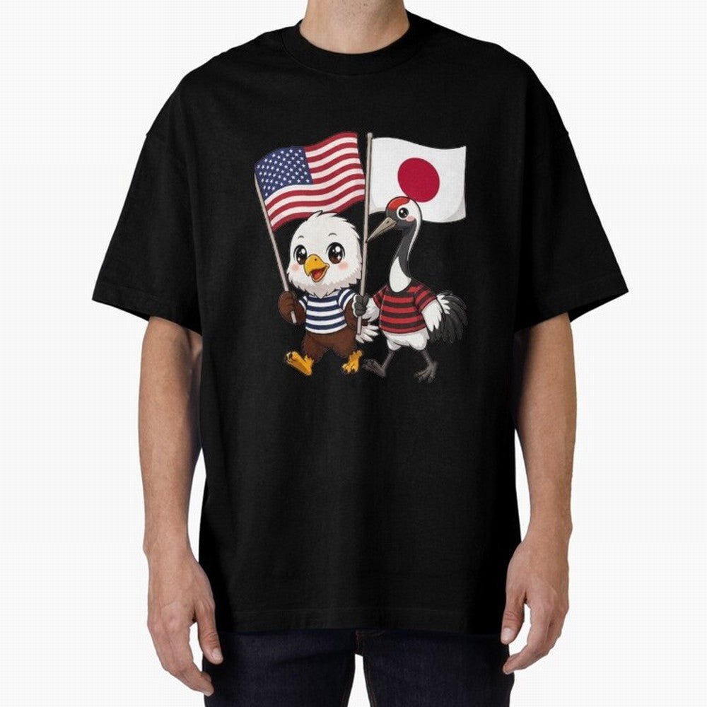 The American eagle and its friend, the Japanese crane Classic T-Shirt Mark FIFA World Cup 2026 Group Stage for Fans of Mbappe and Argentina, France and Brazil, Bringing Champion Mindset, Group Stage Buzz, Knockout Tension and Passionate Fan