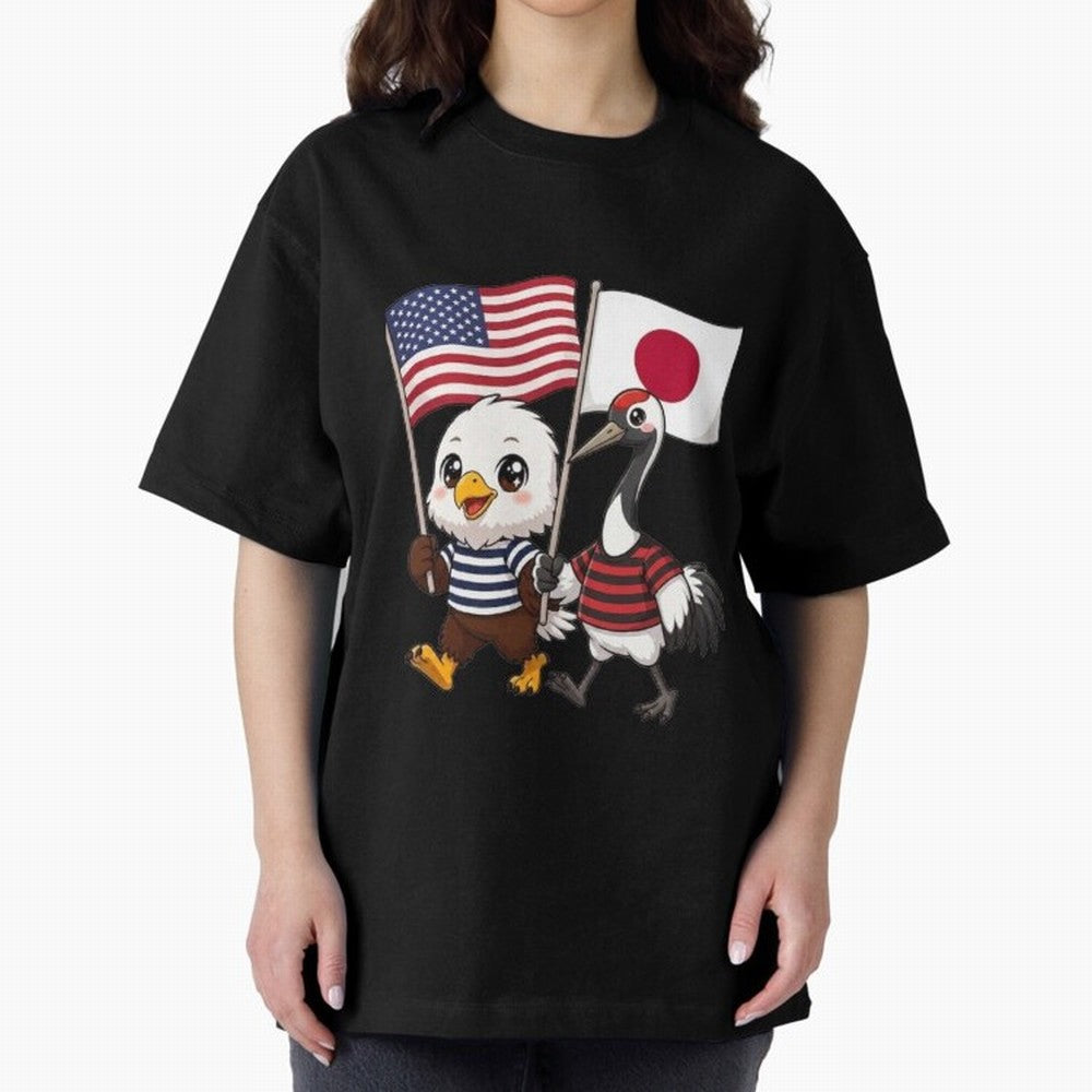 The American eagle and its friend, the Japanese crane Classic T-Shirt Mark FIFA World Cup 2026 Group Stage for Fans of Mbappe and Argentina, France and Brazil, Bringing Champion Mindset, Group Stage Buzz, Knockout Tension and Passionate Fan