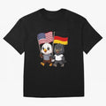 The American eagle and its friend the German eagle Classic T-Shirt Carry Global Football Passion for FIFA World Cup 2026, Celebrating CR7 and Messi, France and Portugal, Vintage Soccer Flavor, Modern Football Stars, National Flags and Final Night
