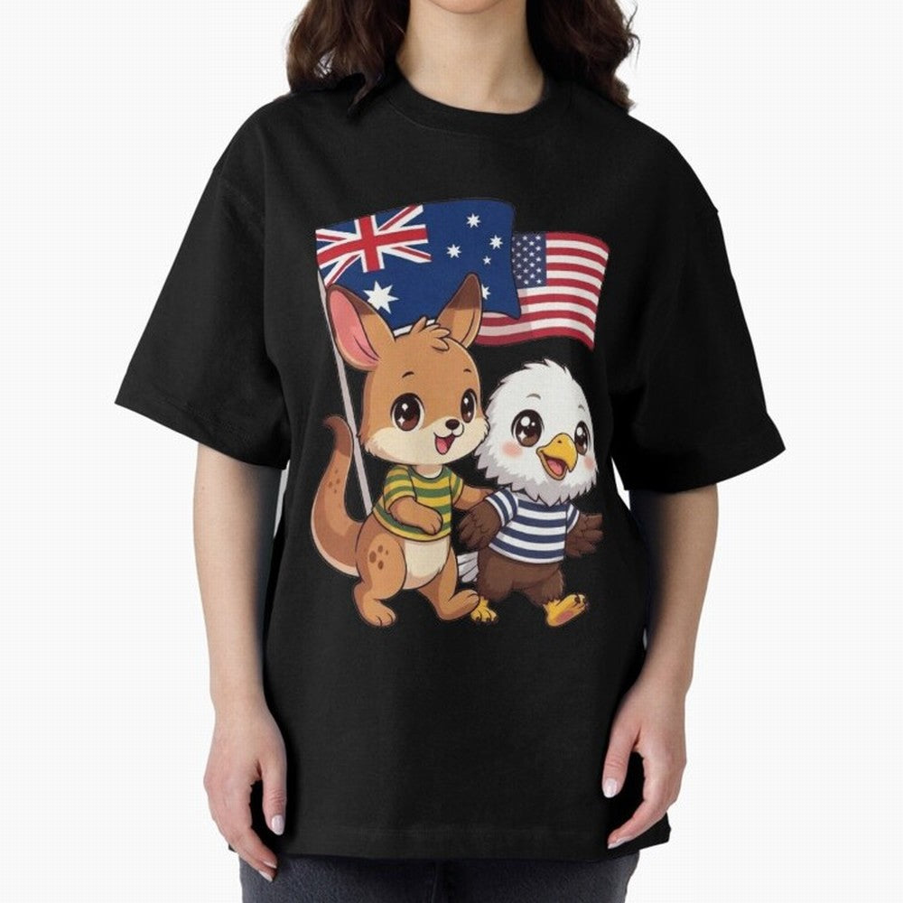the Australian kangaroo and its friend the American eagle Classic T-Shirt Bring Match Day Fire to FIFA World Cup 2026 Group Stage for Fans of Messi and Argentina, Bringing Champion Mindset, Group Stage Buzz, Knockout Tension and Passionate Fan