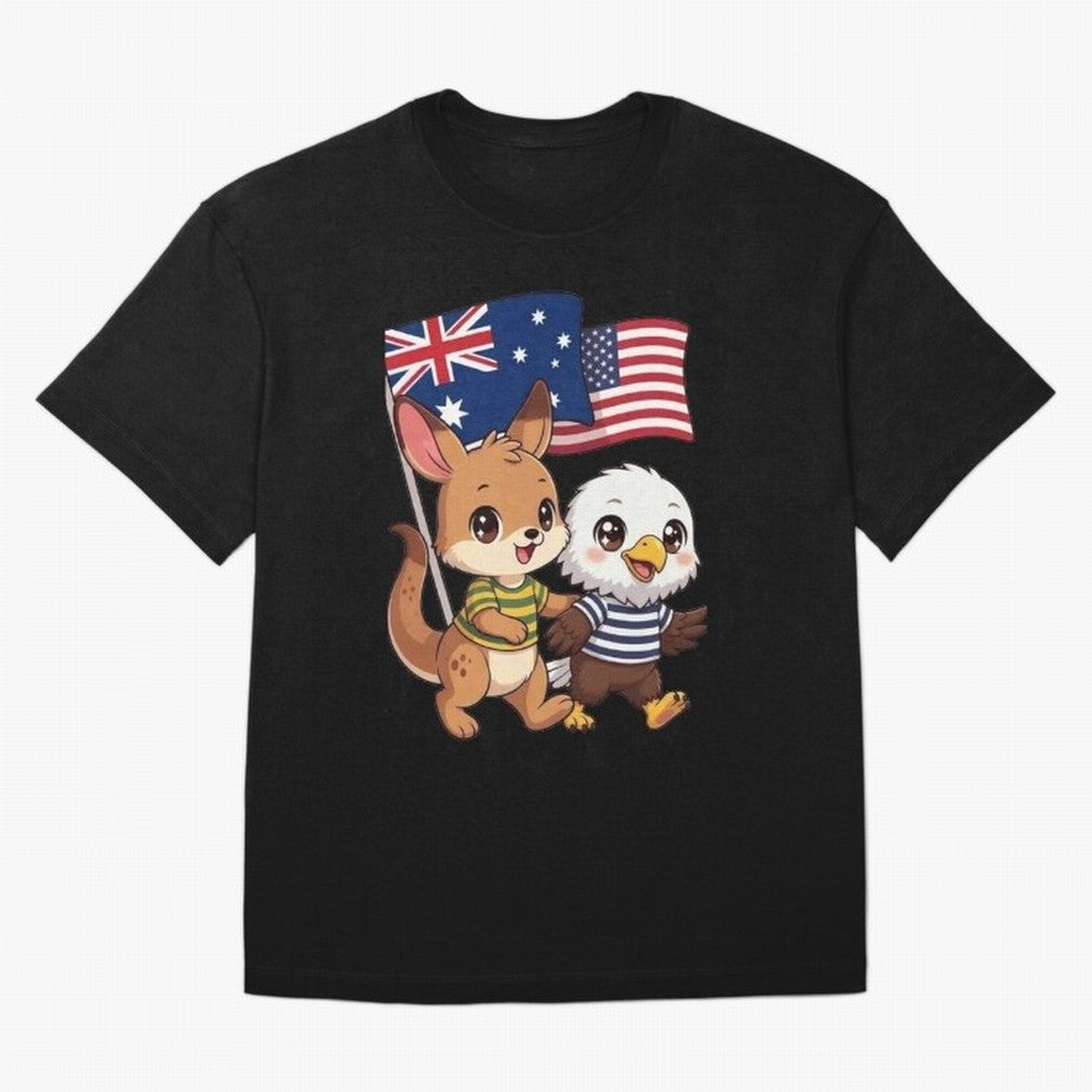 the Australian kangaroo and its friend the American eagle Classic T-Shirt Bring Match Day Fire to FIFA World Cup 2026 Group Stage for Fans of Messi and Argentina, Bringing Champion Mindset, Group Stage Buzz, Knockout Tension and Passionate Fan