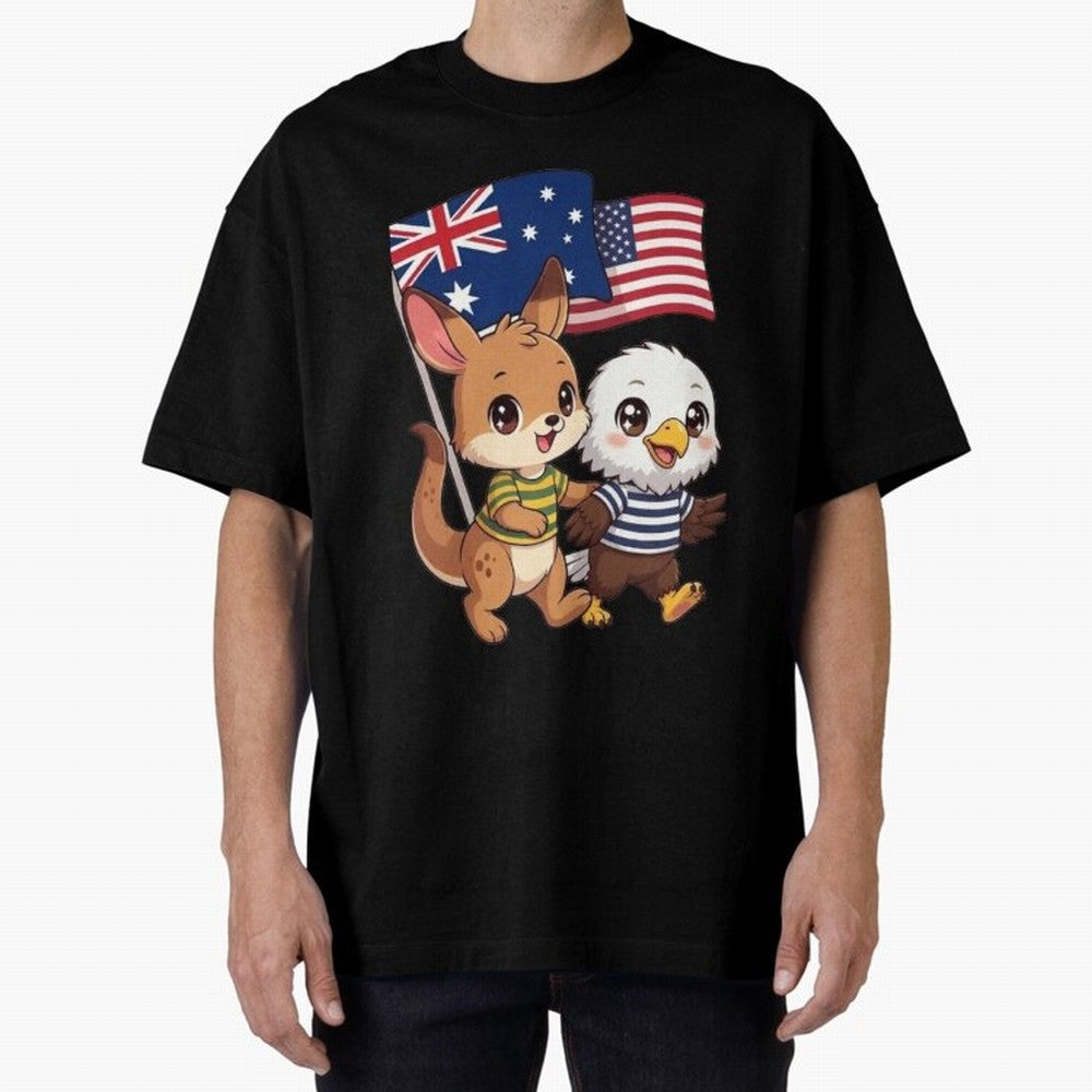 the Australian kangaroo and its friend the American eagle Classic T-Shirt Bring Match Day Fire to FIFA World Cup 2026 Group Stage for Fans of Messi and Argentina, Bringing Champion Mindset, Group Stage Buzz, Knockout Tension and Passionate Fan