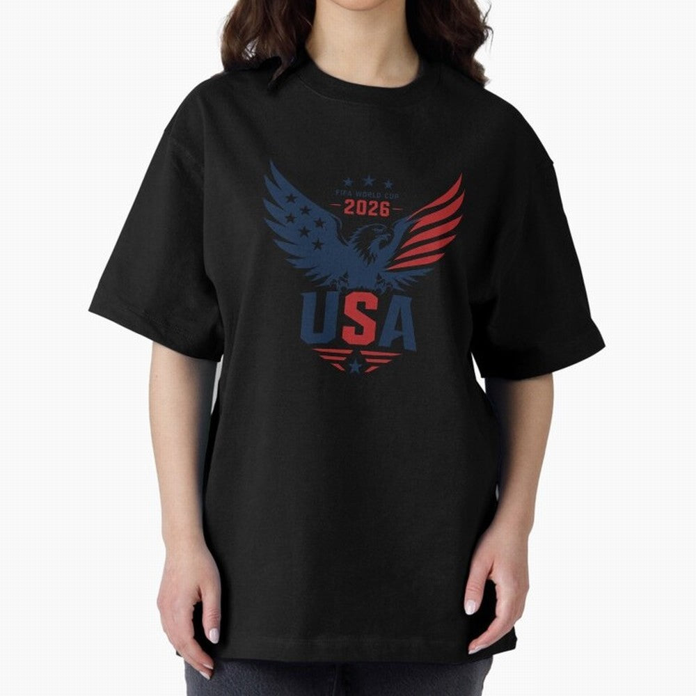 FIFA World Cup 2026 USA Eagle ¨C Patriotic Soccer Art Classic T-Shirt Fuel Your Fan Pride for FIFA World Cup 2026 Group Stage Filled with Cristiano Ronaldo, Haaland and CR7, Brazil, Portugal and Argentina Energy, Tournament Hype, Historic Matchups,
