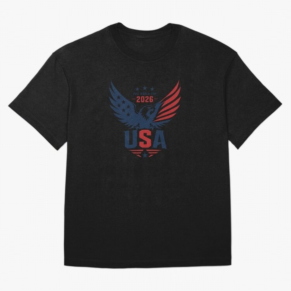 FIFA World Cup 2026 USA Eagle ¨C Patriotic Soccer Art Classic T-Shirt Fuel Your Fan Pride for FIFA World Cup 2026 Group Stage Filled with Cristiano Ronaldo, Haaland and CR7, Brazil, Portugal and Argentina Energy, Tournament Hype, Historic Matchups,