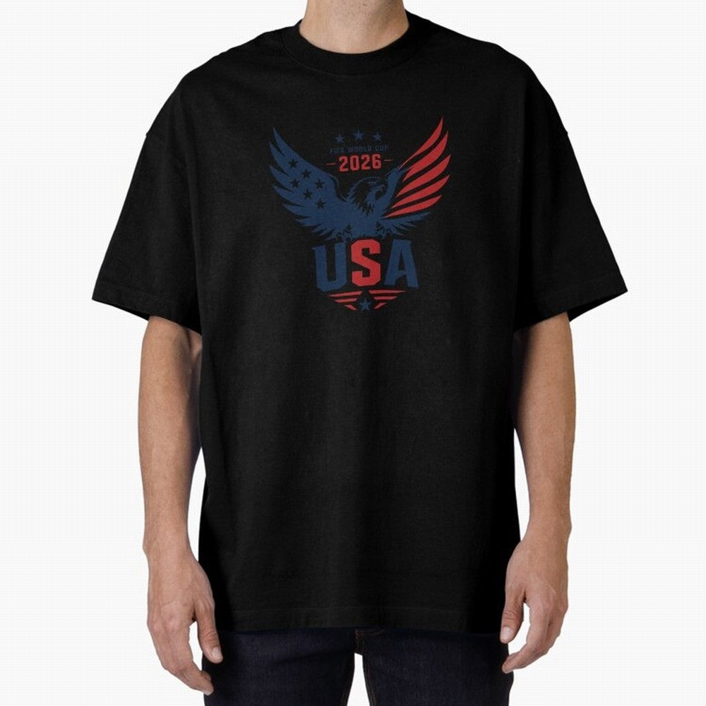 FIFA World Cup 2026 USA Eagle ¨C Patriotic Soccer Art Classic T-Shirt Fuel Your Fan Pride for FIFA World Cup 2026 Group Stage Filled with Cristiano Ronaldo, Haaland and CR7, Brazil, Portugal and Argentina Energy, Tournament Hype, Historic Matchups,
