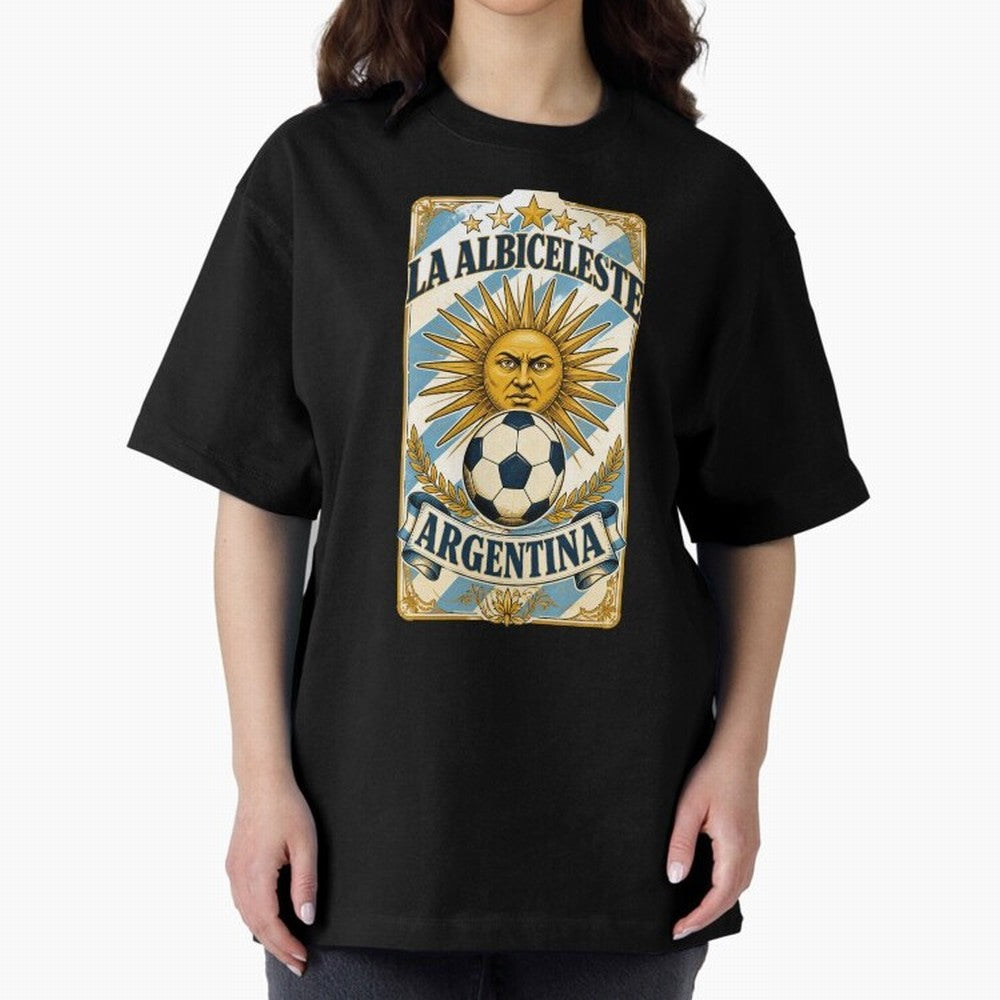 Argentina Soccer Sun - La Albiceleste Vintage Champions Football Fan T-Shirt Classic T-Shirt Bring International Match Energy to FIFA World Cup 2026 Group Stage Inspired by Messi, Brazil Energy, Championship Spirit, Famous Goals, Roaring Crowds and